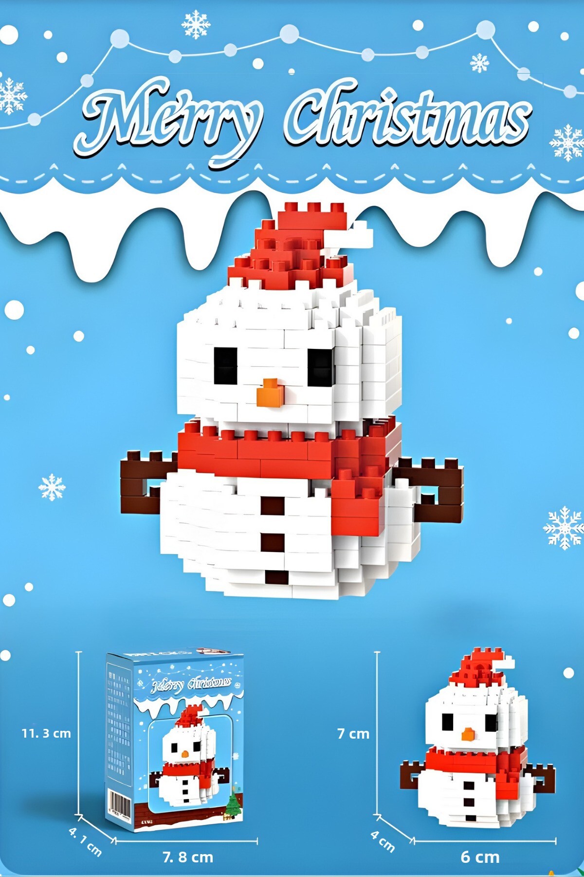 مجموعه ویژه سال نو برِیکس: ست اسباب‌بازی مینی ساختنی آدم‌برفی و درخت کریسمس (۲ عددی)