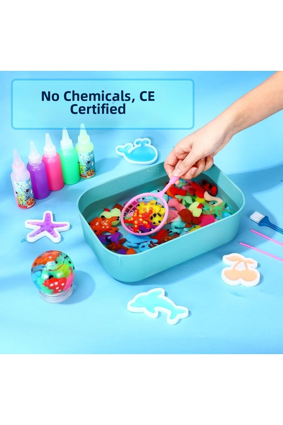 مجموعه اسباببازی آبی جادویی ژلدار Elf Aqua Gel Refill Gel فاقد قالب است.