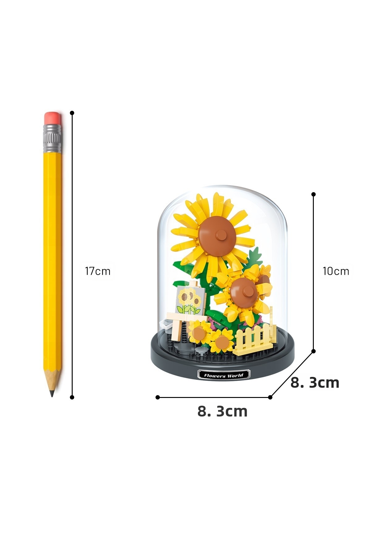 ست بلوکهای ساختمانی مجموعه گل ریز شیشهای ۶ تکه – ۱۲۱۴ قطعه