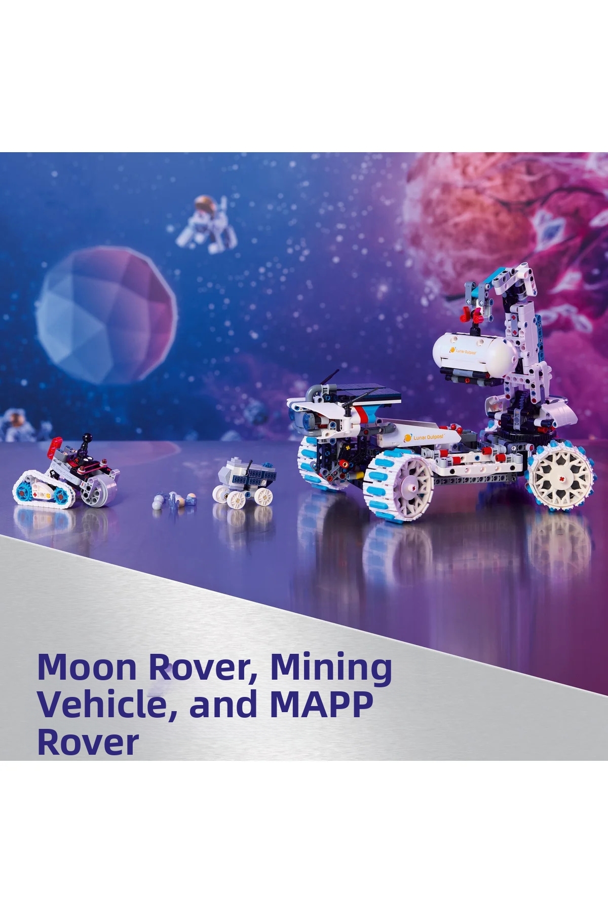 ® Technic پایگاه ماه‌نشین ™ سفینه فضایی مسافر ماه ۴۲۲۱۱ - مجموعه ساختنی اسباب‌بازی خلاقانه ۱۰+ (۱۰۸۲P)