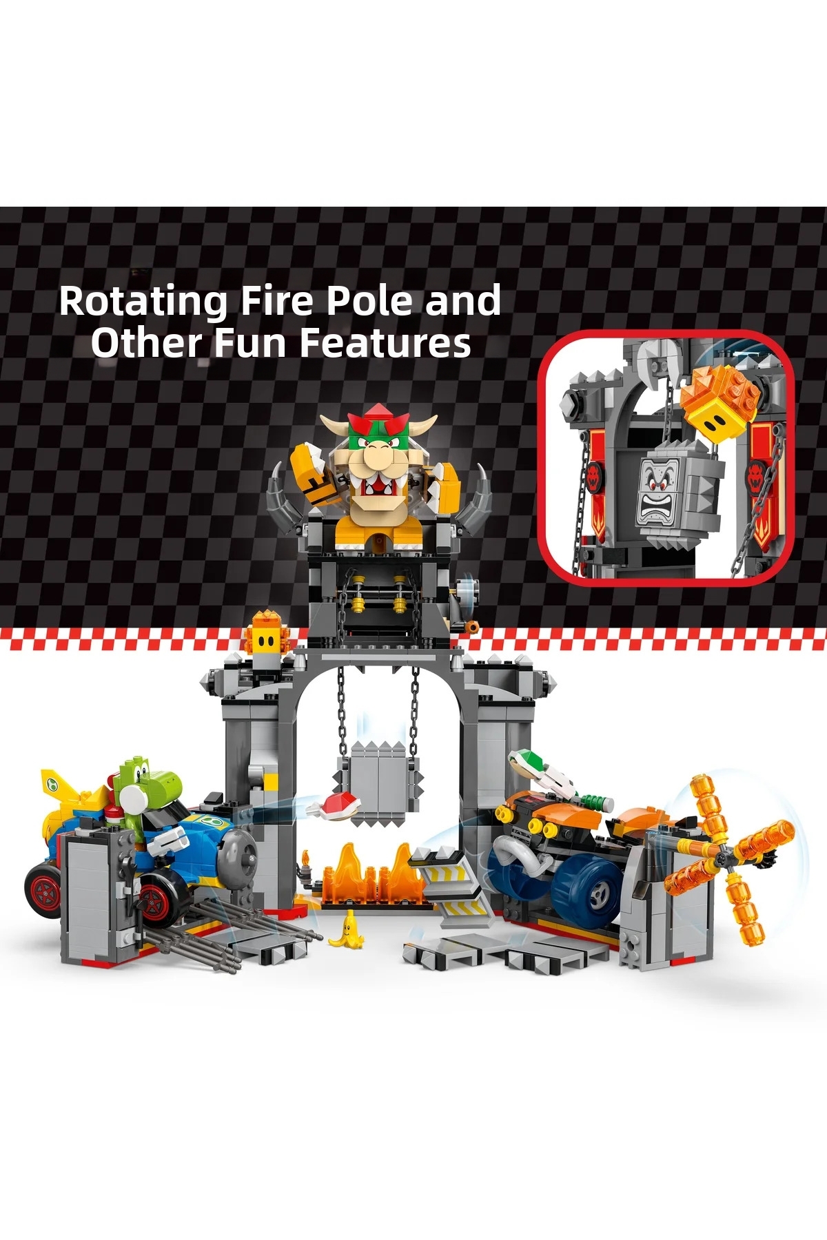 ® سوپر ماریو ™ ماریو کارت ™ – قلعه باوزر 72039 – مجموعه ساختنی اسباب‌بازی برای کودکان ۹+ (۱۰۶۸ قطعه)