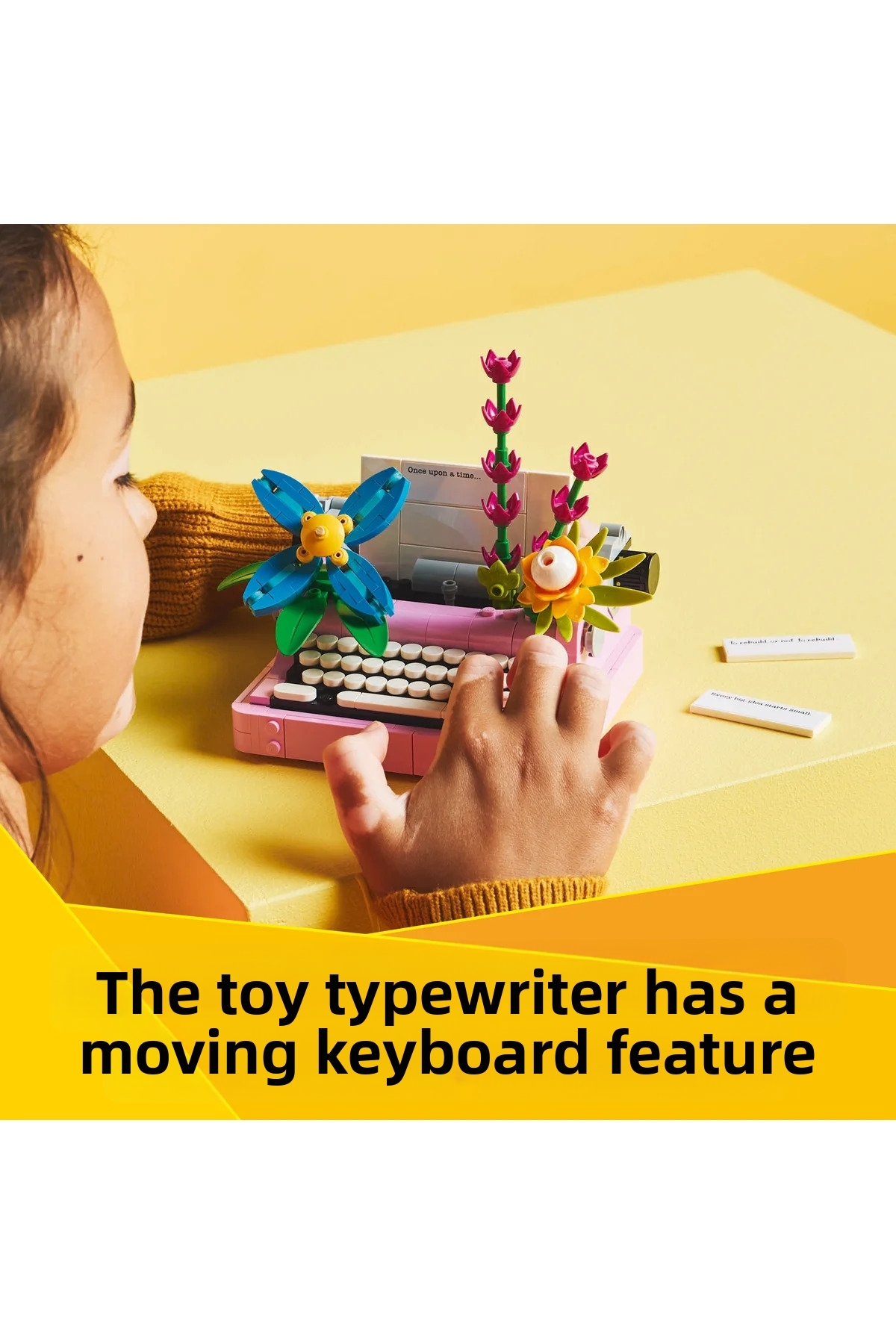 ® کریِیتور ماشین تحریر ۳ در ۱ با گل‌ها، مجموعه اسباب‌بازی ۳۱۱۶۹