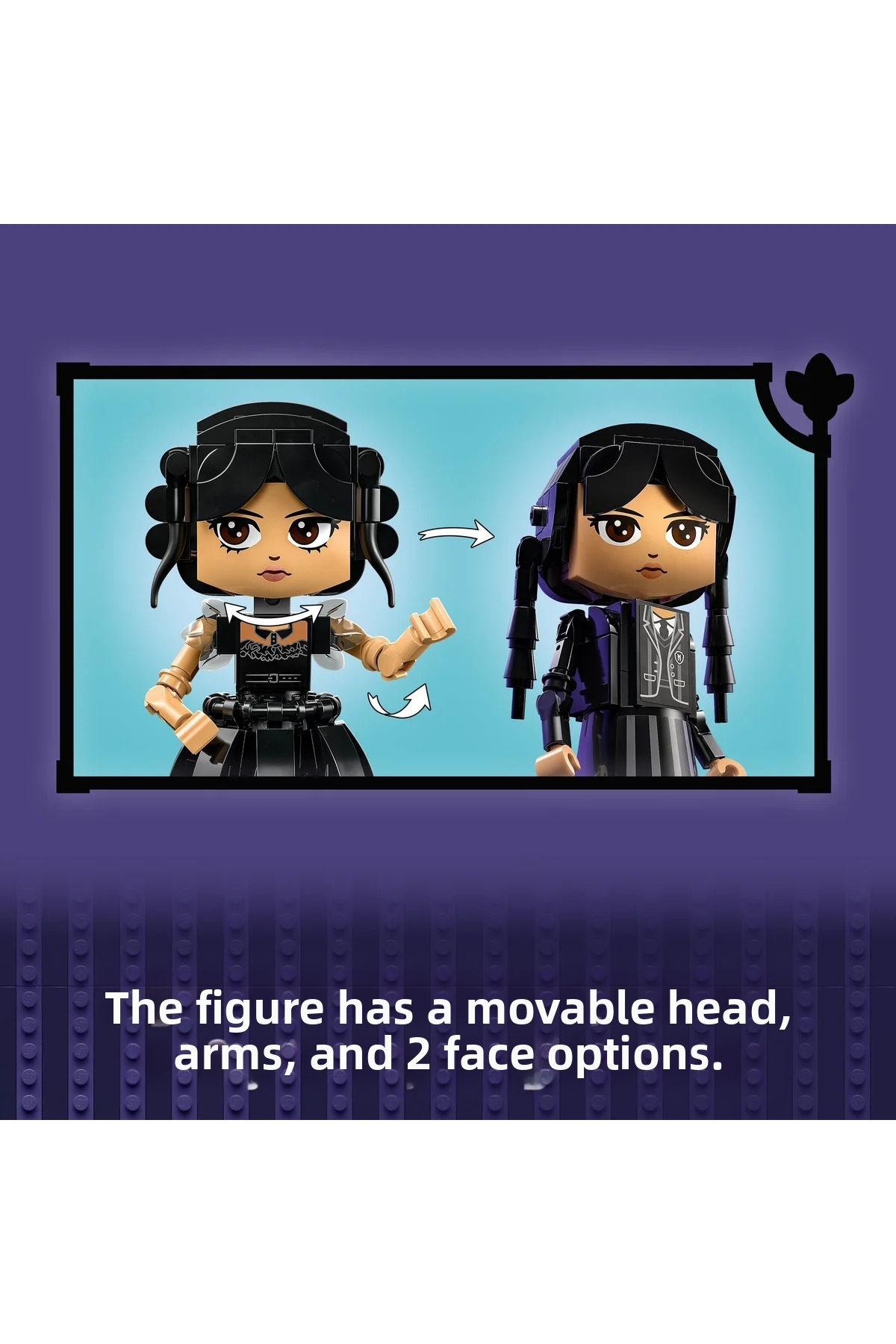 ® چهارشنبه: فیگور Wednesday Addams شماره ۷۶۷۸۰ – ست ساختنی خلاقانه اسباببازی برای کودکان ۱۰+ (۷۰۲P)