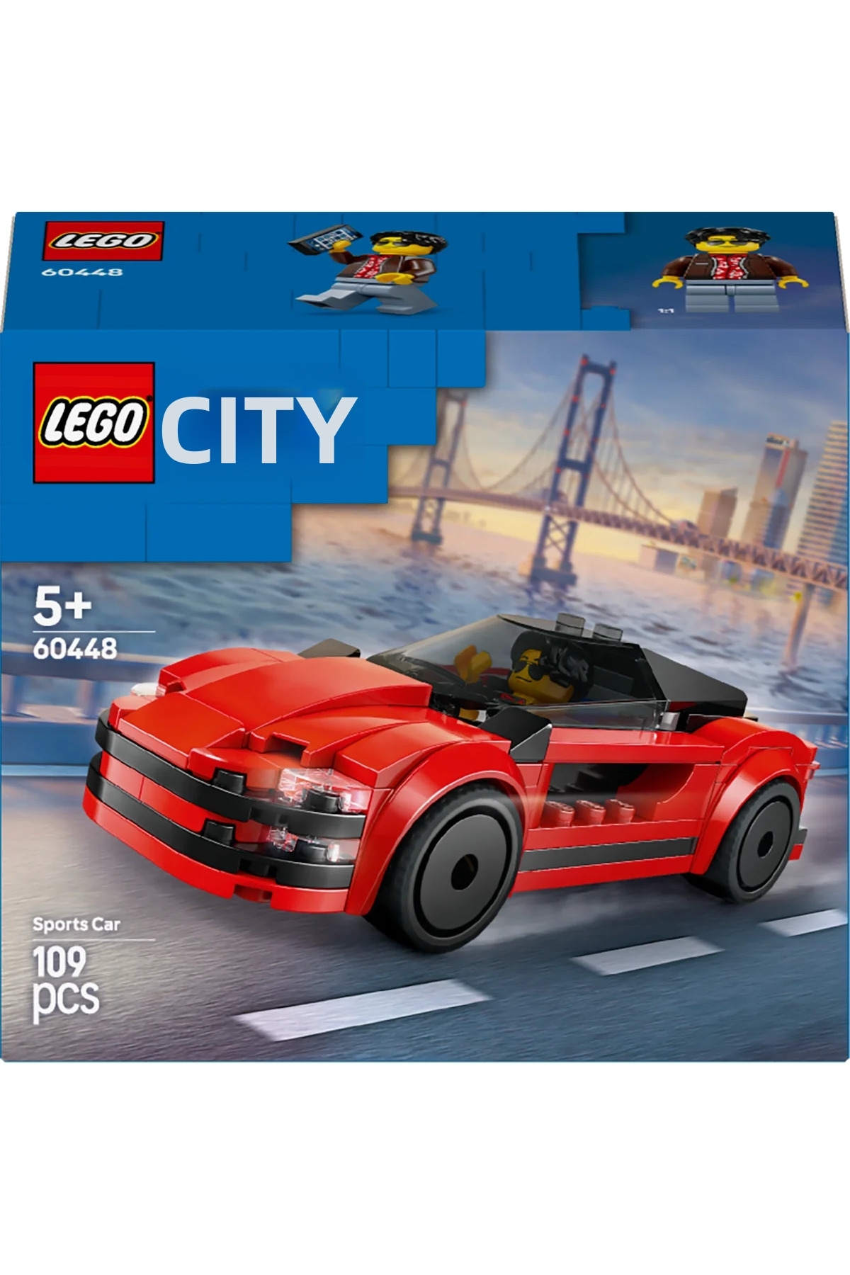 ® ماشین اسپرت قرمز شهری 60448 – مجموعه ساختنی اسباب‌بازی خلاقانه ۵+ (۱۰۹ قطعه)