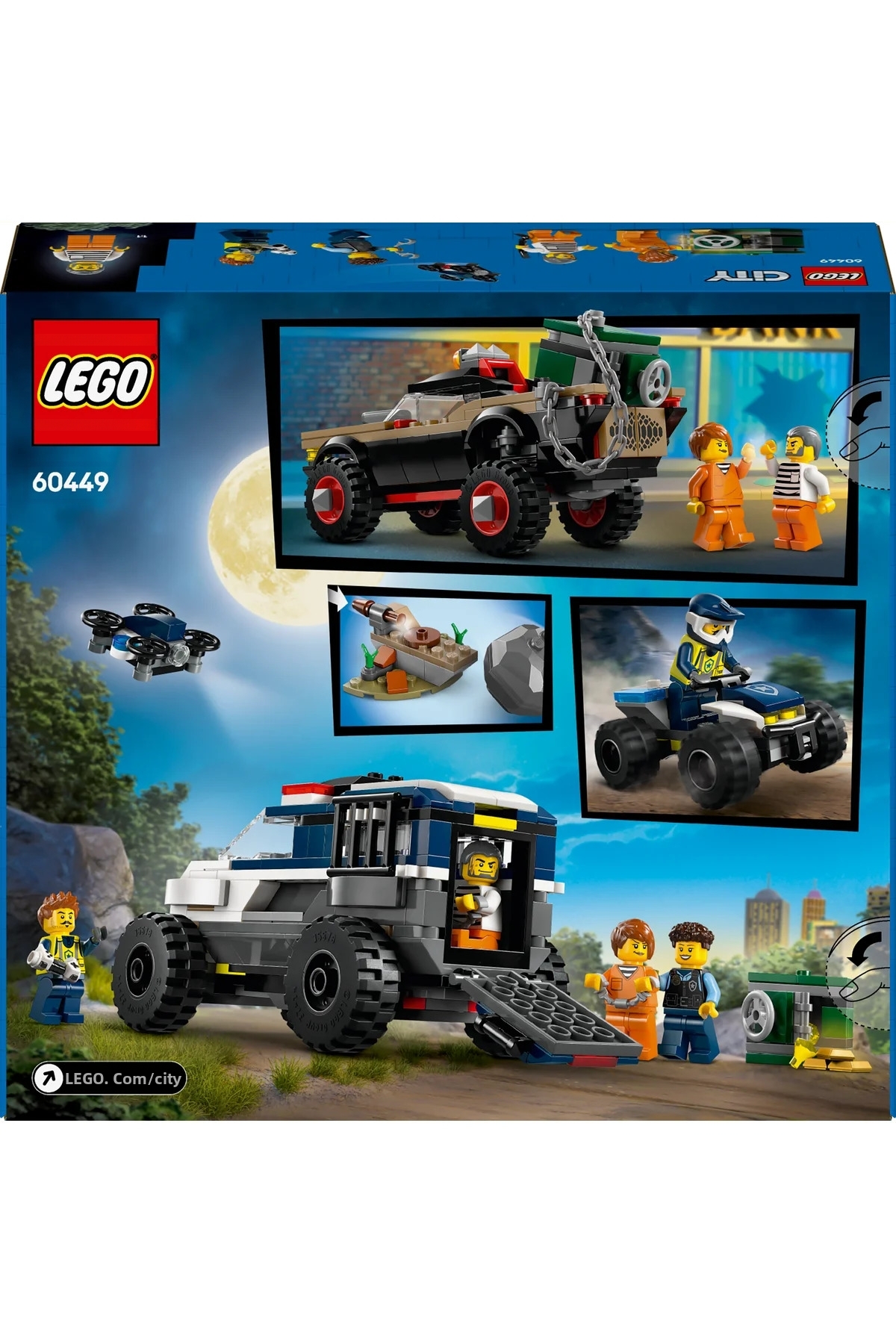 ® ردیاب خودروهای آفرود پلیس شهری 60449 – مجموعه خلاقانه ساخت ماشین اسباب‌بازی برای کودکان ۶+ (۴۶۷P)