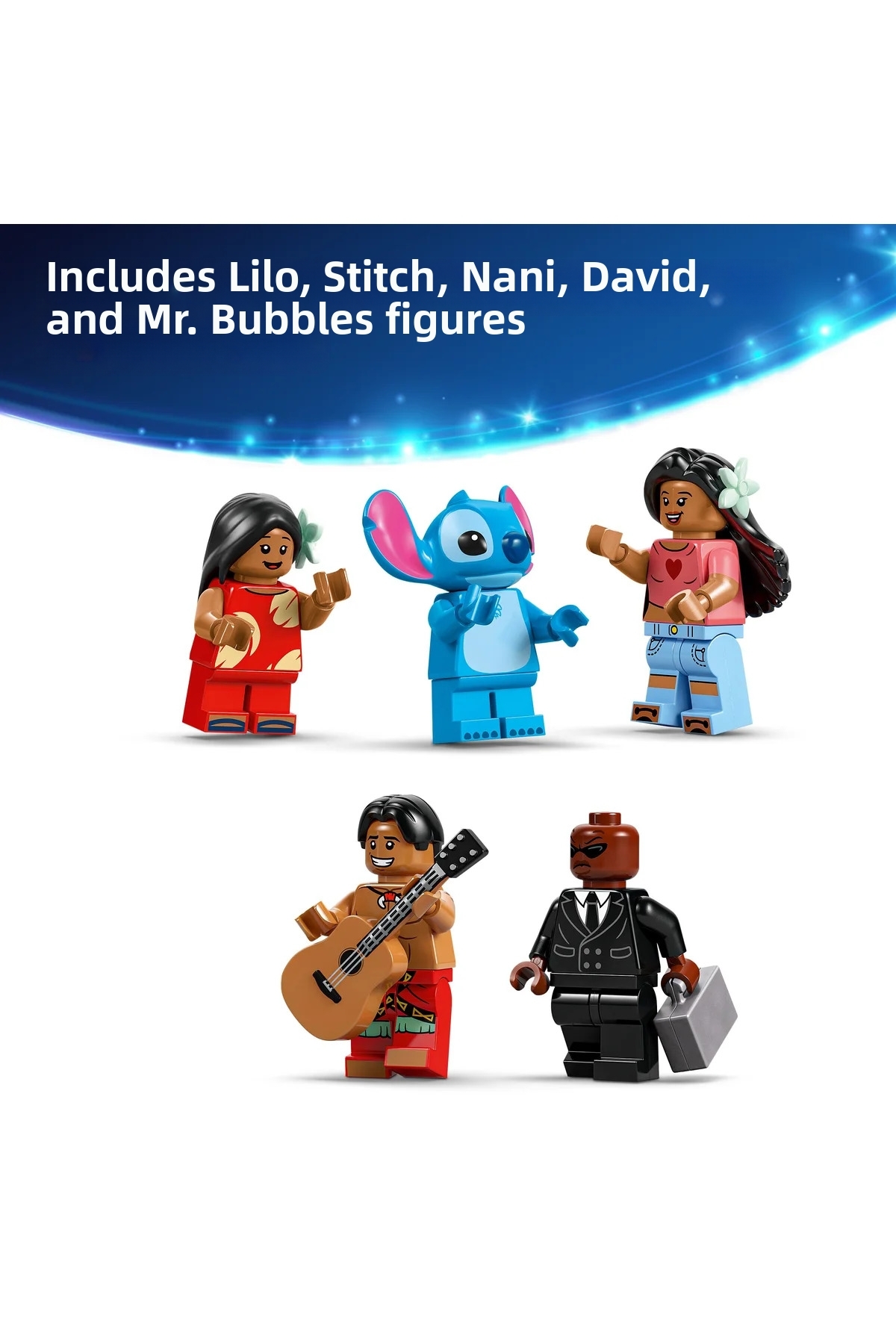 | اسباب‌بازی ساختنی خانه ساحلی لیلو و استیچ دیزنی با ۶ اتاق، رصدخانه پشت‌بام و یک فضاپیما