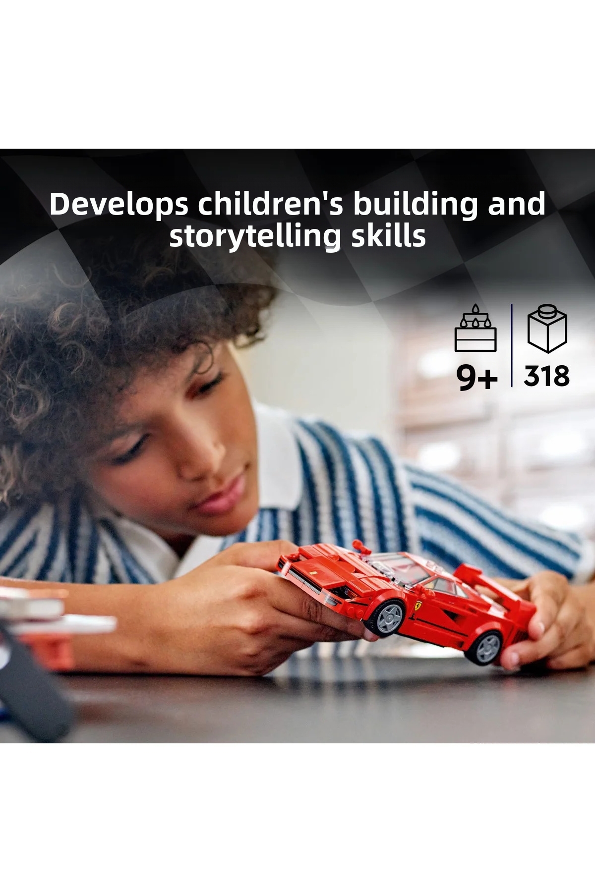 مجموعه ساختنی اسپیید چمپیونز فراری F40 سوپرکار ۷۶۹۳۴ برای کودکان ۹ سال به بالا (۳۱۸ قطعه)