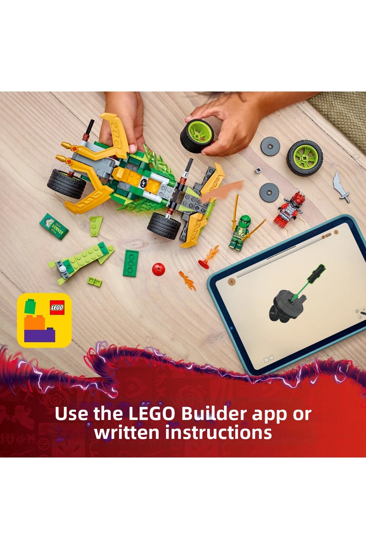 ® NINJAGO® ست اسباب‌بازی ماشین مسابقه‌ای کش‌دار لویید ۷۱۸۲۸