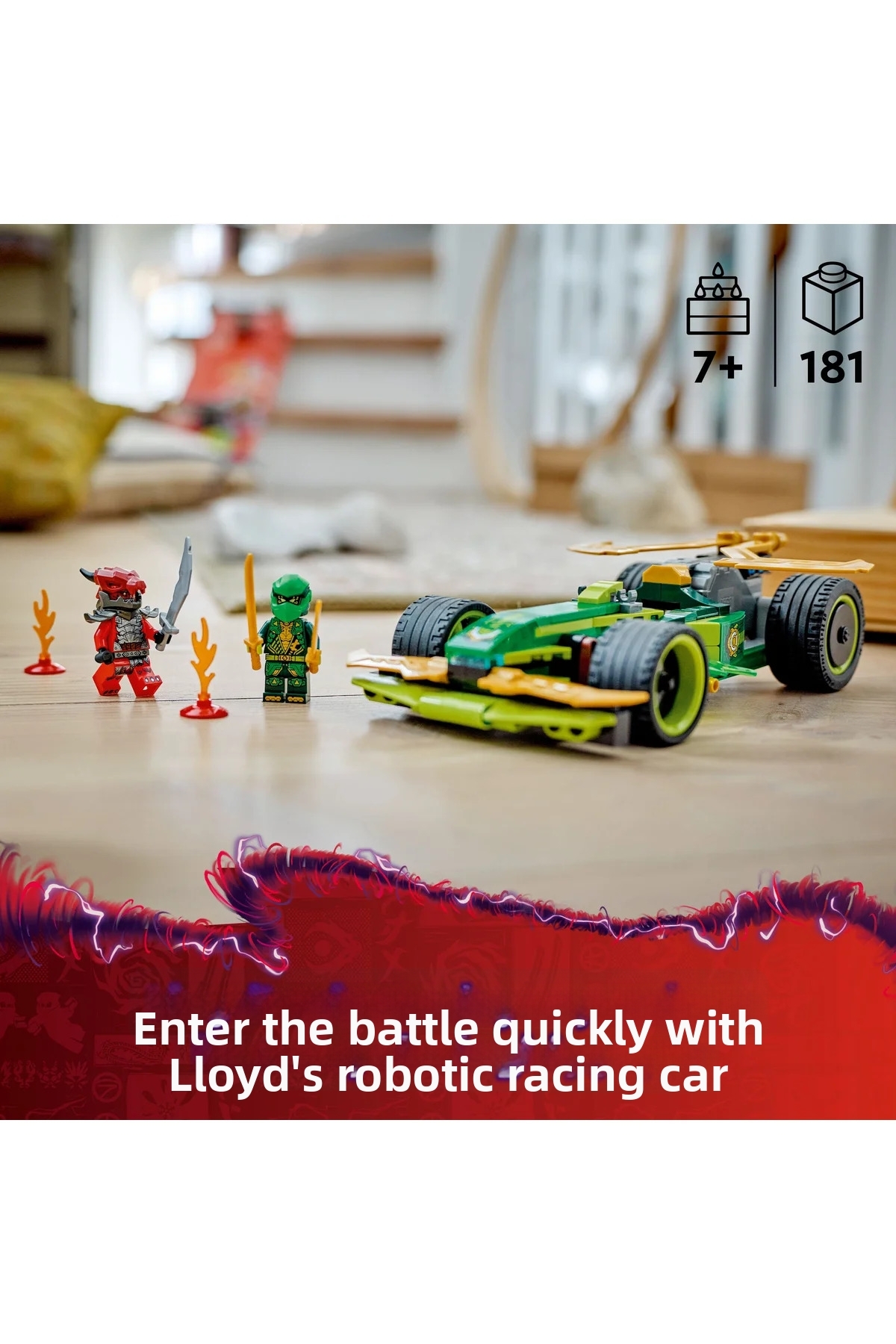 ® NINJAGO® ست اسباب‌بازی ماشین مسابقه‌ای کش‌دار لویید ۷۱۸۲۸