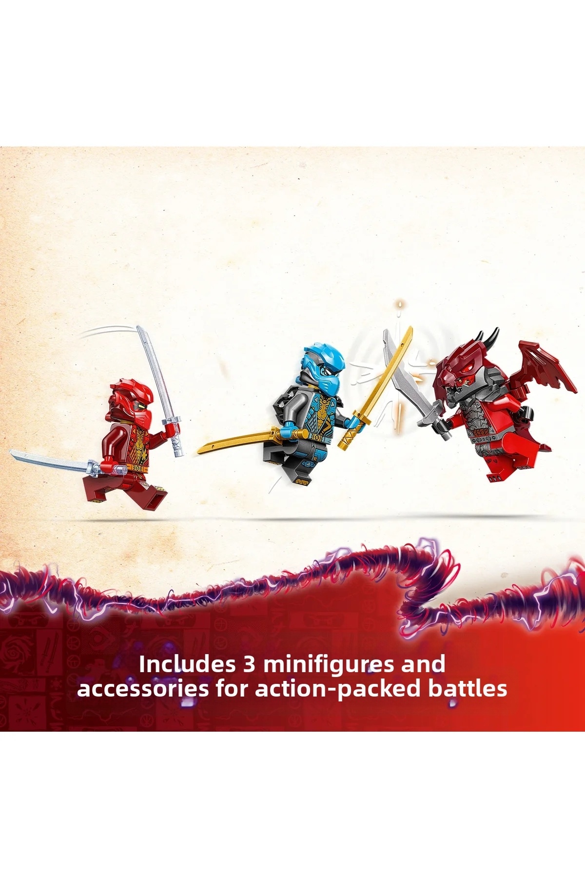 ® نینجاگو® کای، اسباببازی نینجا ترکیبی موتورسوار طوفانی مک ۷۱۸۳۰