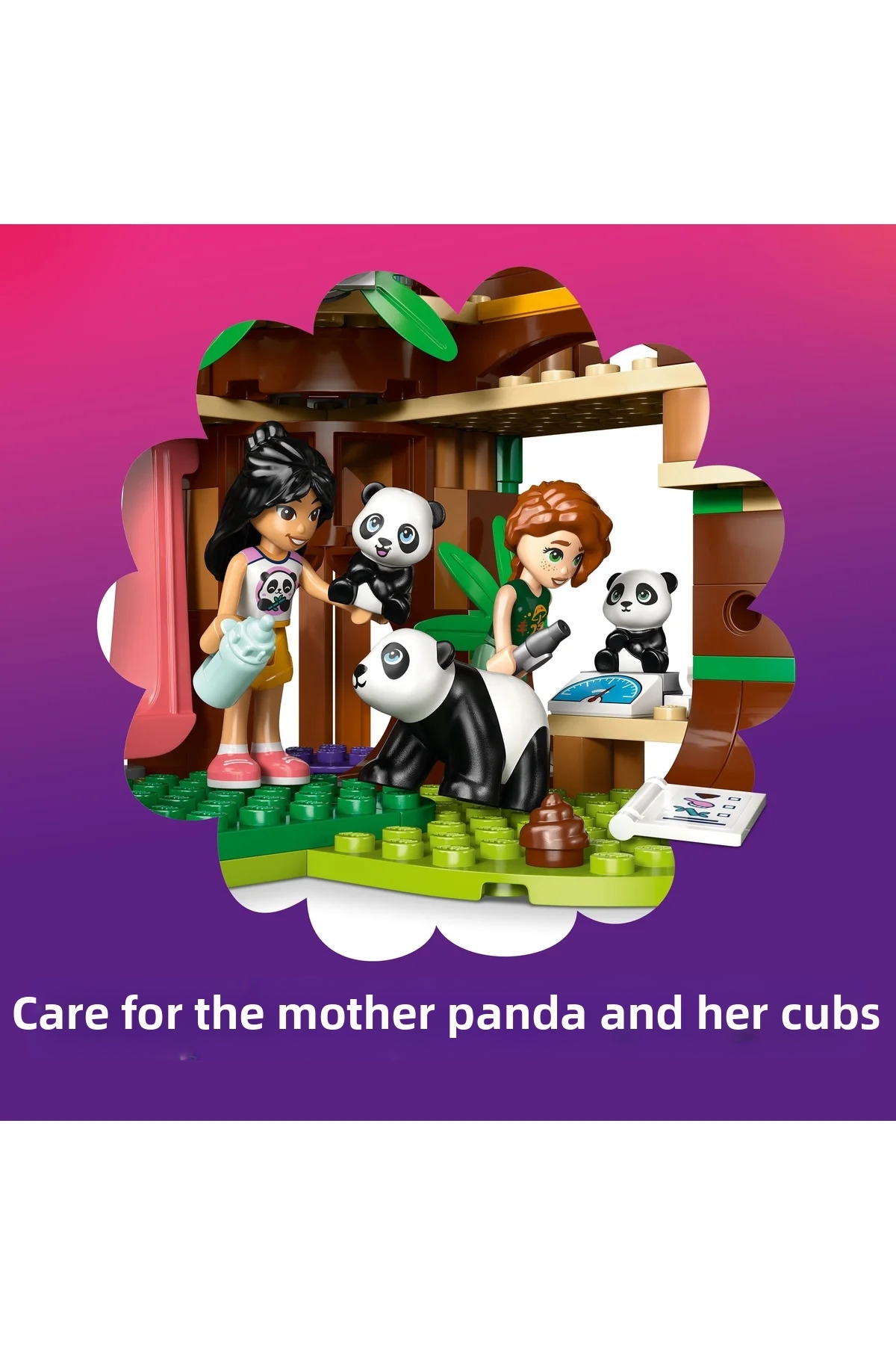® Friends پناهگاه پاندا مراقبت از حیوانات 42648 – مجموعه ساختنی اسباب‌بازی خلاقانه برای کودکان ۷ سال به بالا (۲۴۳ قطعه)