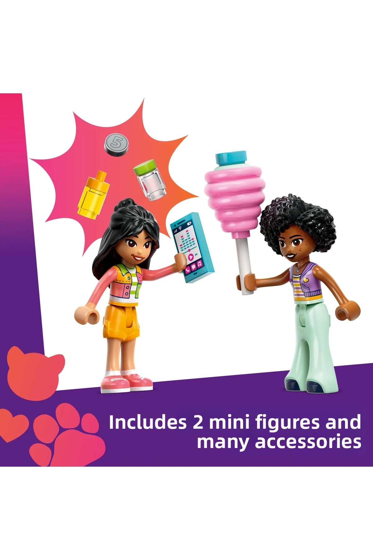 ® Friends دستگاه پشمک و اسباب‌بازی اسکوتر برای بازی نمایشی ۴۲۶۴۳