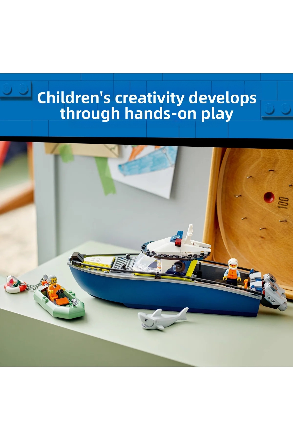 ® تعقیب با قایق پلیس شهری 60456 – مجموعه ساختنی اسباب‌بازی خلاقانه برای کودکان ۶+ (۲۶۴ قطعه)