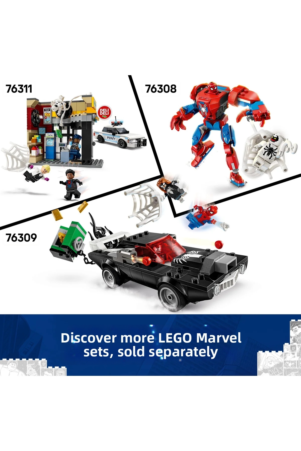 ربات مرد عنکبوتی مارول – آنتی وِنم، کیت ساختنی ۷۶۳۰۸ (۶ سال به بالا)