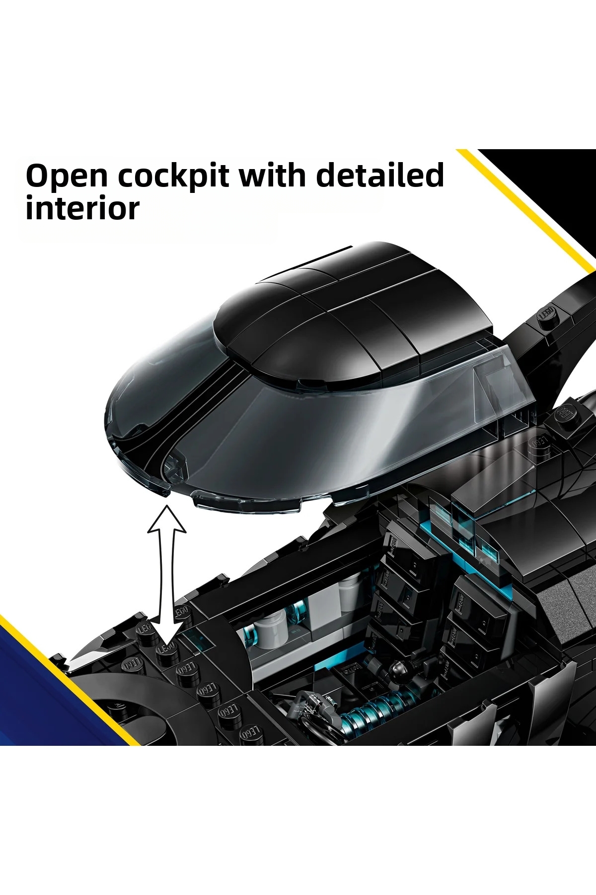 ® Dc Batman ™ بتمن برای همیشه ™ بتموبایل ™ ۷۶۳۰۴ – مجموعه ساختنی اسباببازی تزئینی (۹۰۹P) برای سنین ۱۲ سال به بالا