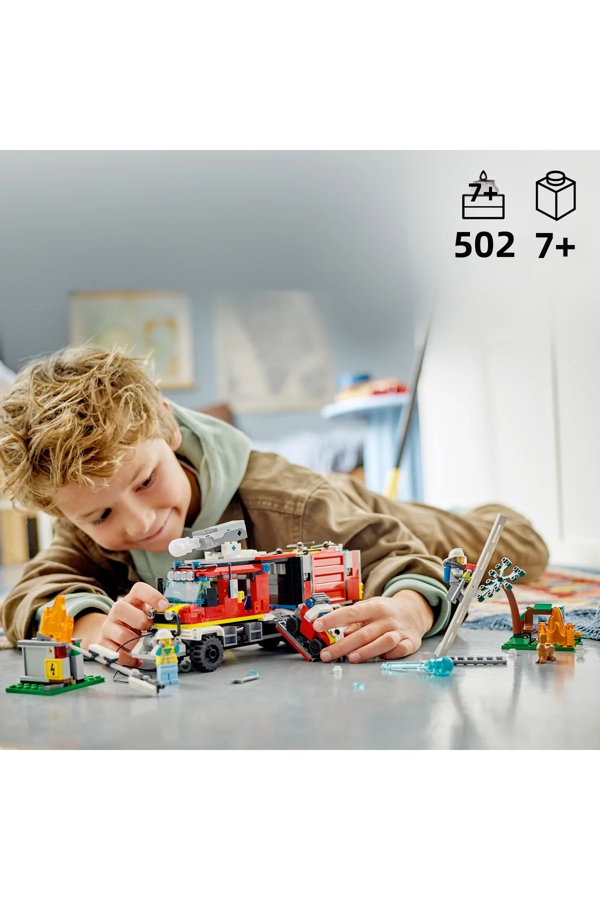 ® کامیون فرماندهی آتشنشانی شهری ۶۰۳۷۴ – مجموعه ساختنی خلاقانه ۷+ (۵۰۲P)