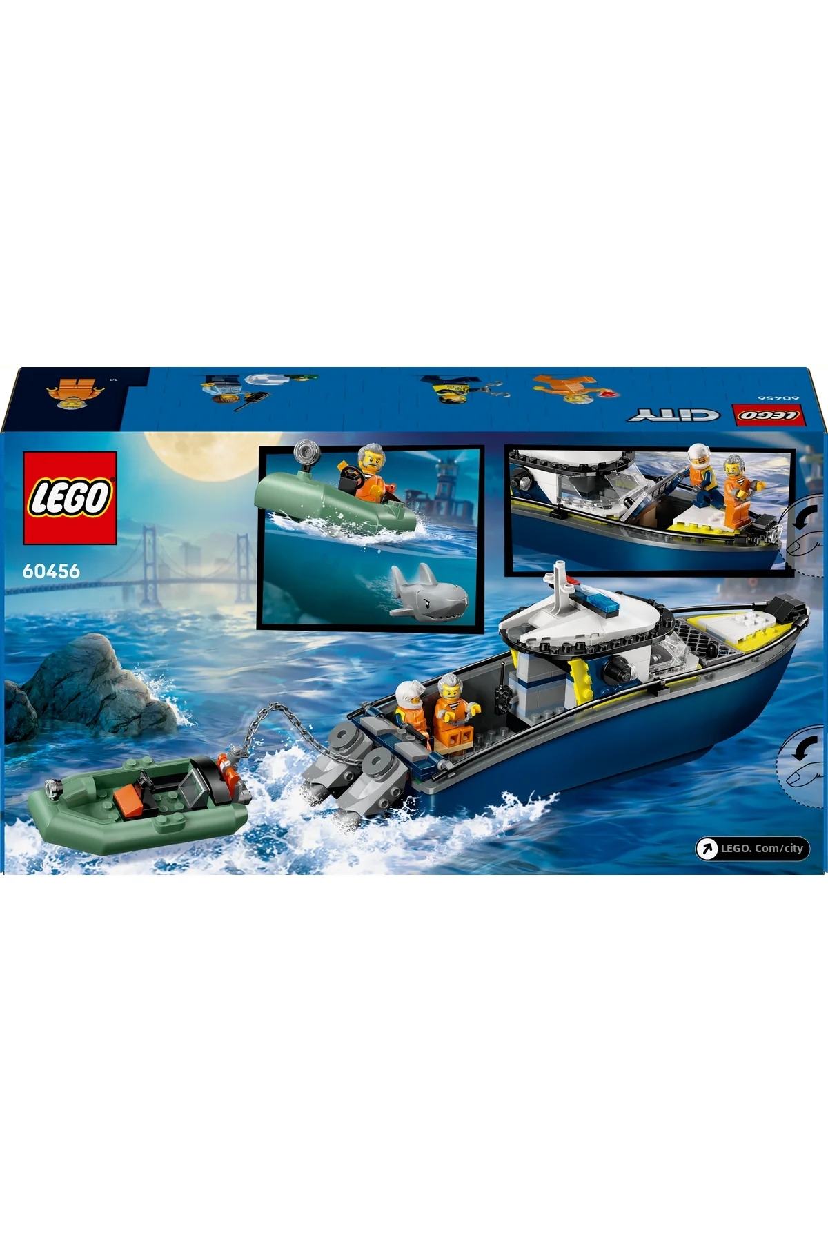 ® تعقیب با قایق پلیس شهری 60456 – مجموعه ساختنی اسباب‌بازی خلاقانه برای کودکان ۶+ (۲۶۴ قطعه)