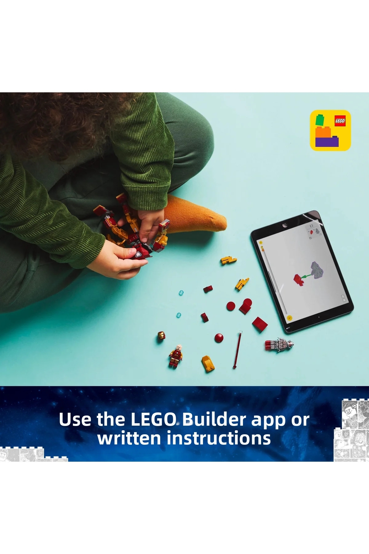 ® مارول ابرقهرمان قابل ساخت مجموعه بازی فیگور رباتیک مرد آهنی در برابر آلتروان ۷۶۳۰۷