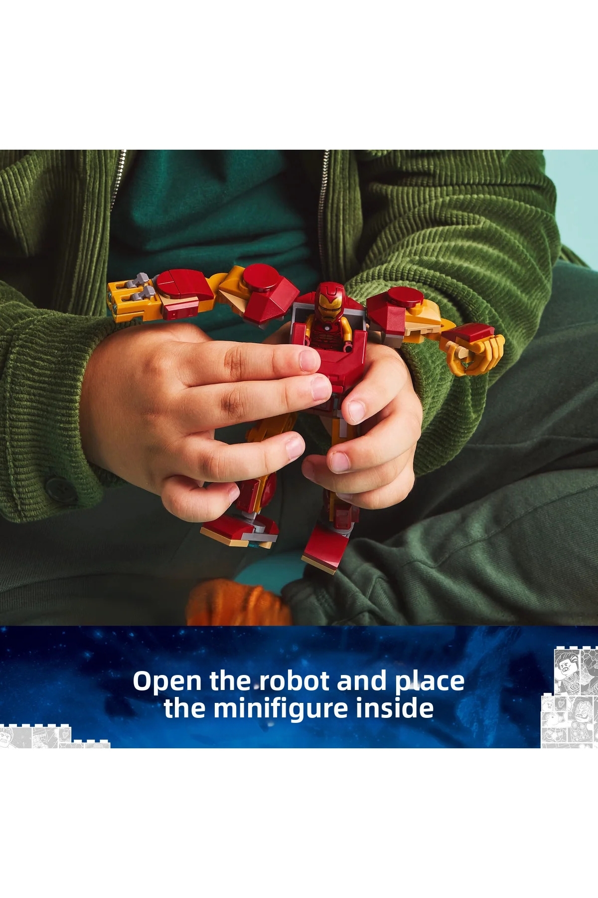 ® مارول ابرقهرمان قابل ساخت مجموعه بازی فیگور رباتیک مرد آهنی در برابر آلتروان ۷۶۳۰۷