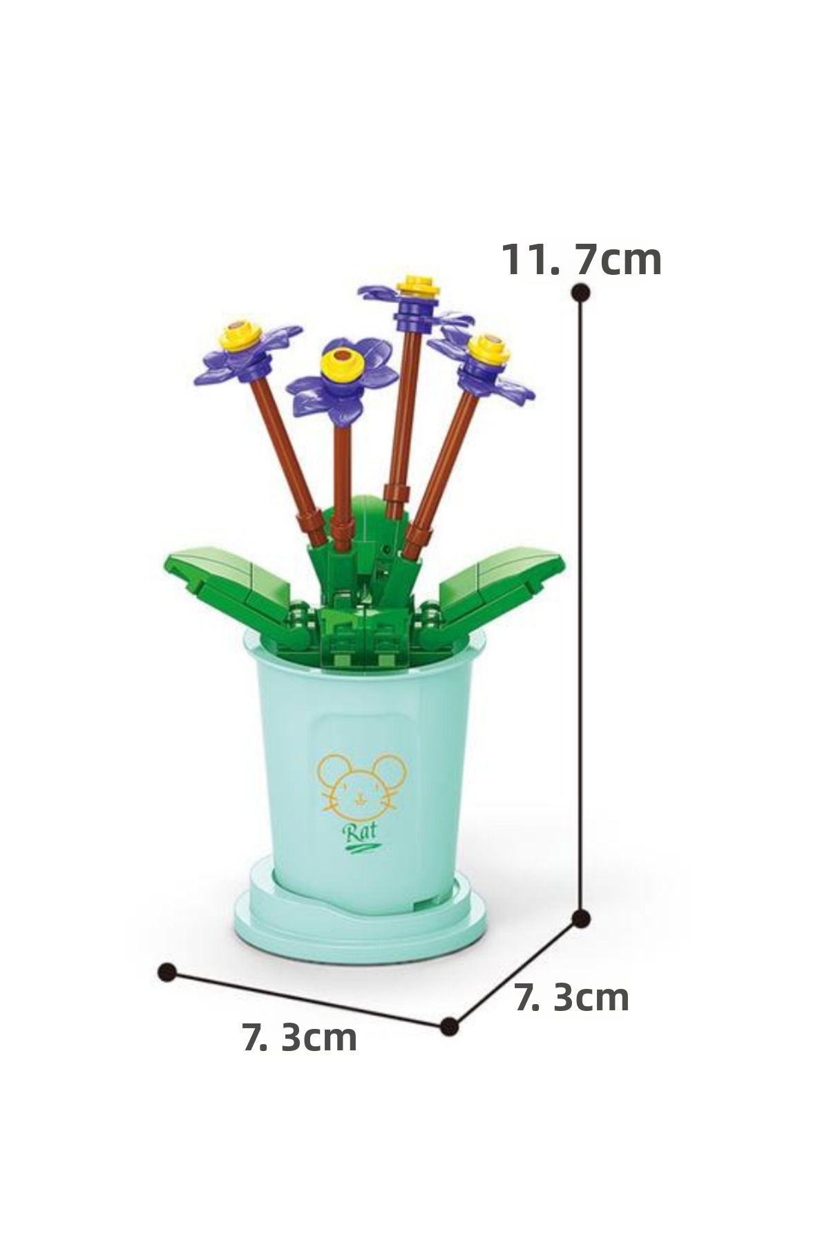 Ctoys Flower Blocks 8814-1 – ست مینی ساختنی سنتپائولیا ایونانتا وندل (۶۲ قطعه، سنین ۶ سال به بالا)