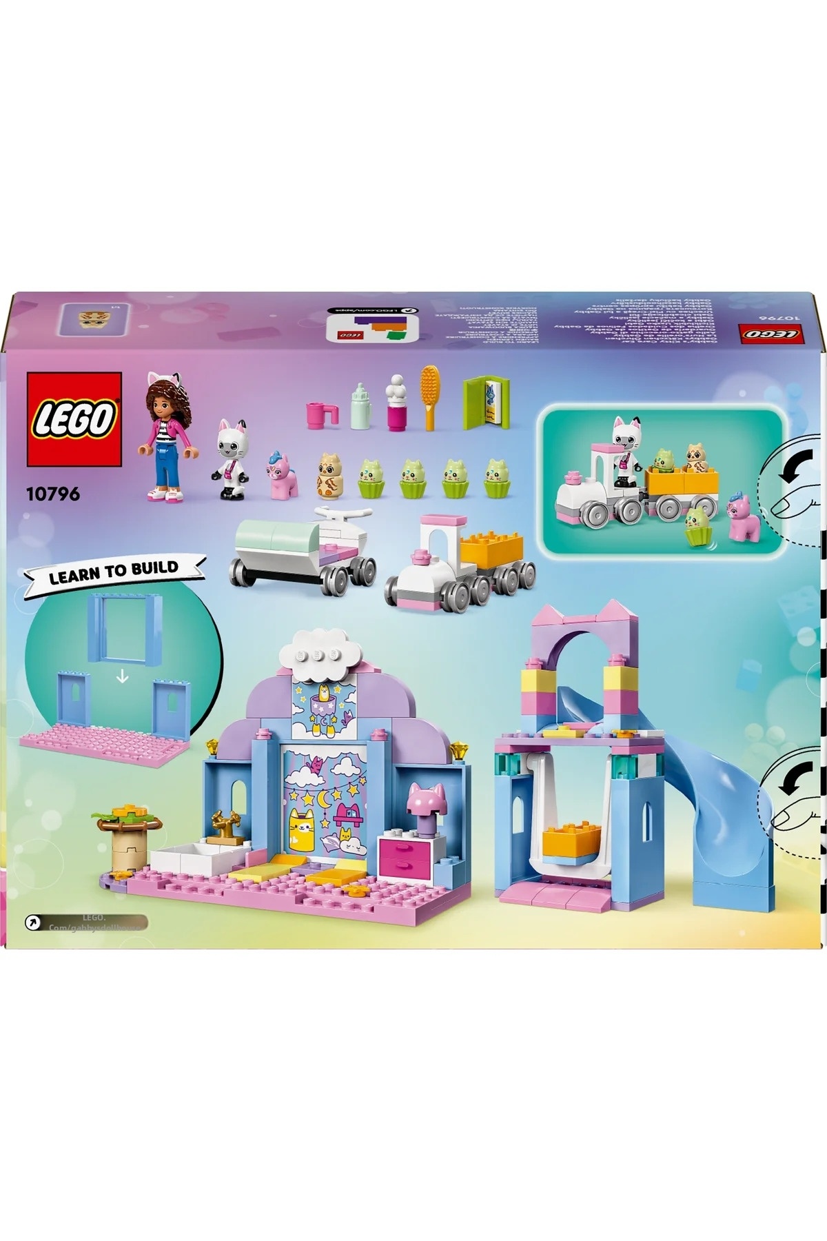 ® خانه عروسکی گبی، مجموعه ساختوساز مراقبت از گربهی گبی مدل گوش ۱۰۷۹۶ برای کودکان ۴ سال به بالا (۱۶۵ قطعه)