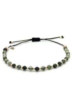 Safir Jewellery Garden Kuvars Doğal Taşlı 925 Ayar Gümüş Toplu Makrome İpli K...