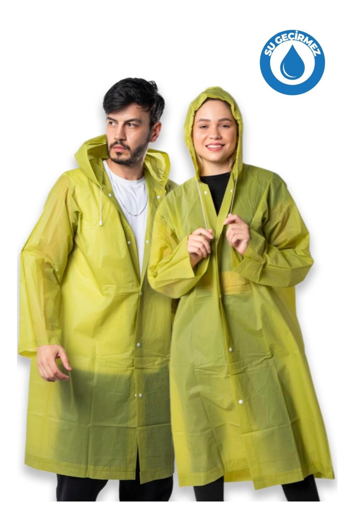 Haki Eva Kumaş Su Rüzgar Geçirmez Yağmurluk — خاکی 003856