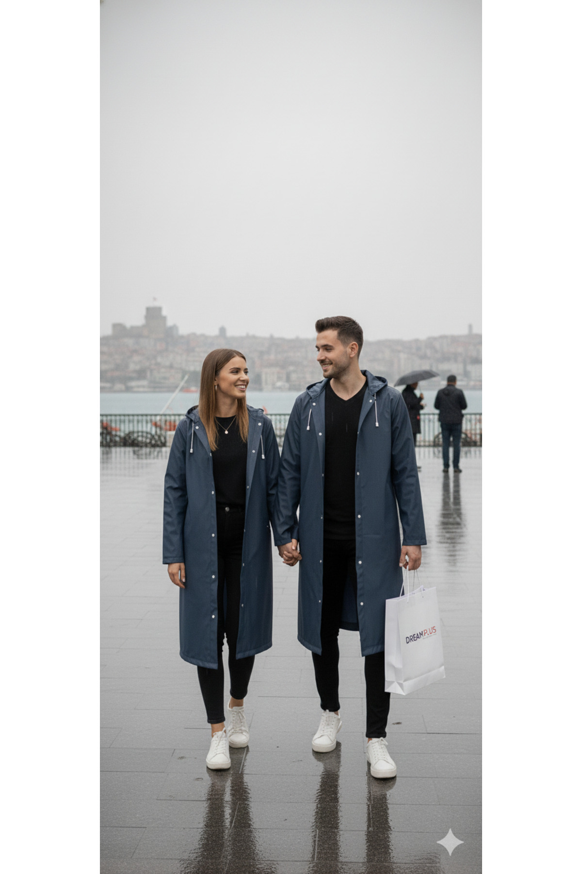 Dream Plus Unisex Eva Kumaş Su Rüzgar Geçirmez Yağmurluk görsel 5
