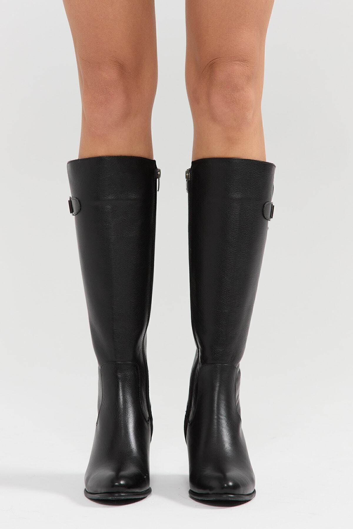 OBEN AYAKKABI  %100 Hakiki Deri Siyah Çizme - Görsel 3