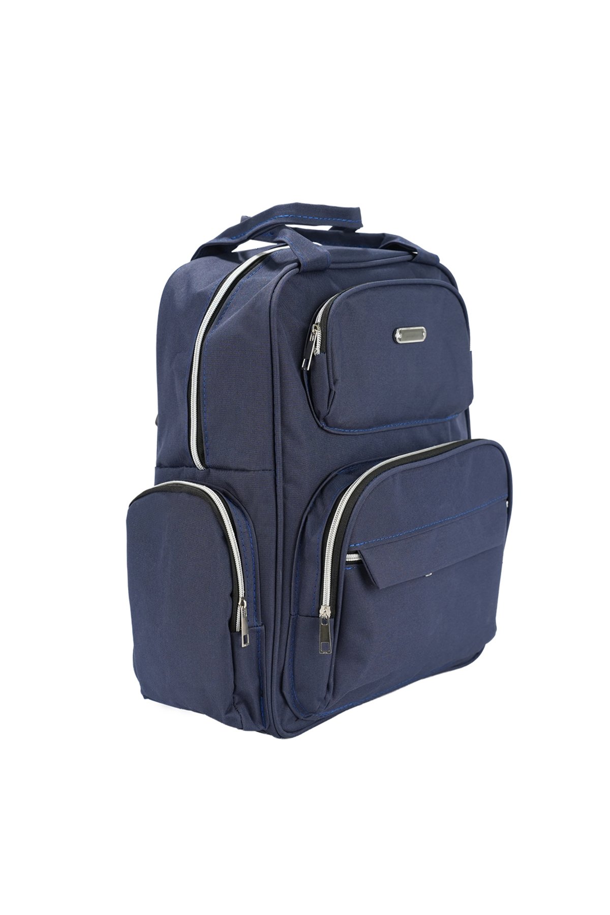 Bagimoo Cepli Anne Bebek Bakım Sırt Çantası Biberon Termoslu Sıvı Geçirmez Bebek Çantası Lacivert fotoğrafı 2 (önizleme)