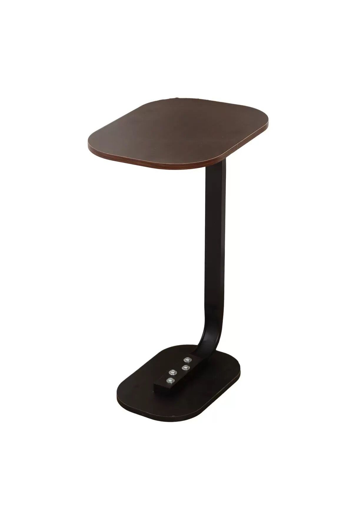 طقم من 4 طاولات قهوة عصرية بسطح خشبي وإطار معدني أ...