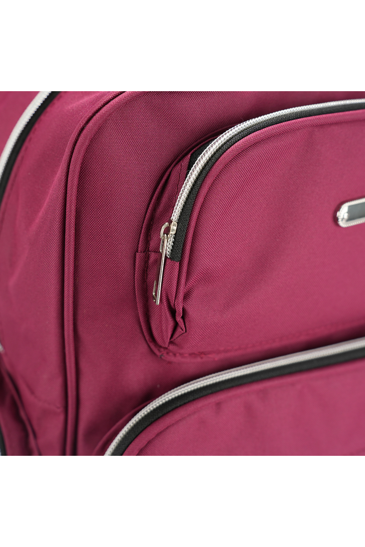 Bagimoo Cepli Anne Bebek Bakım Sırt Çantası Biberon Termoslu Sıvı Geçirmez Bebek Çantası Bordo fotoğrafı 5 (önizleme)