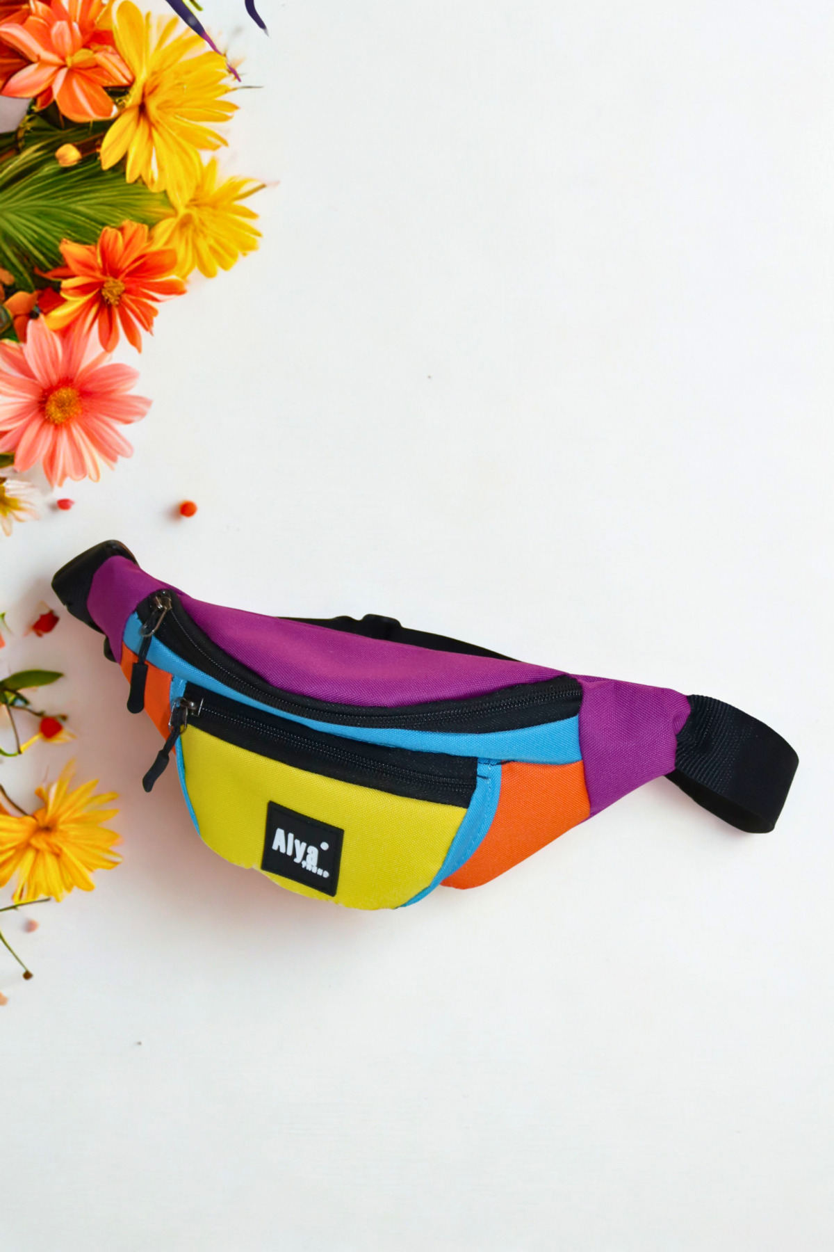 Alya trend Unisex Renkli Iki Bölmeli Omuz Ve Bel Çantası Su Geçirmez Spor ve Günlük görsel 4