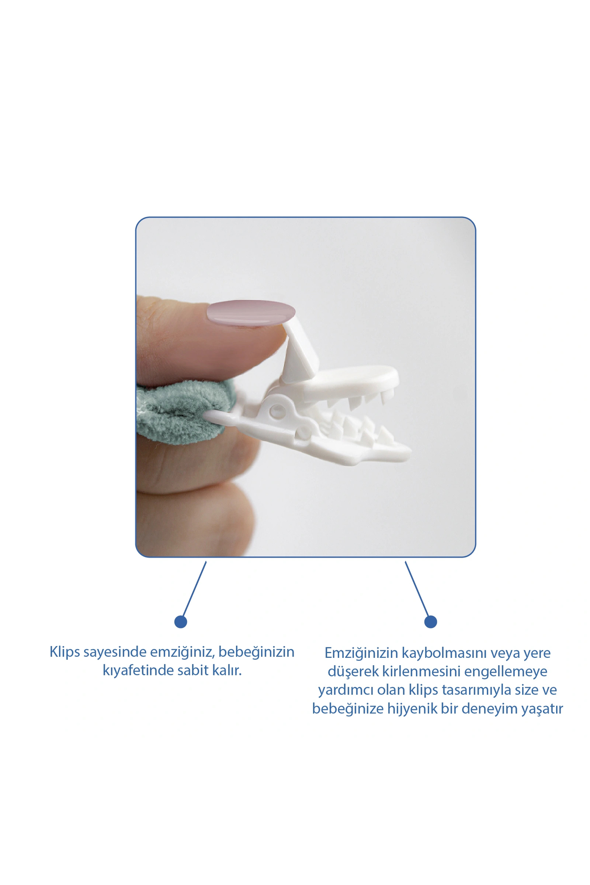 Babyjem Emzik Askısı Damla Desen Yeşil fotoğrafı 3 (önizleme)