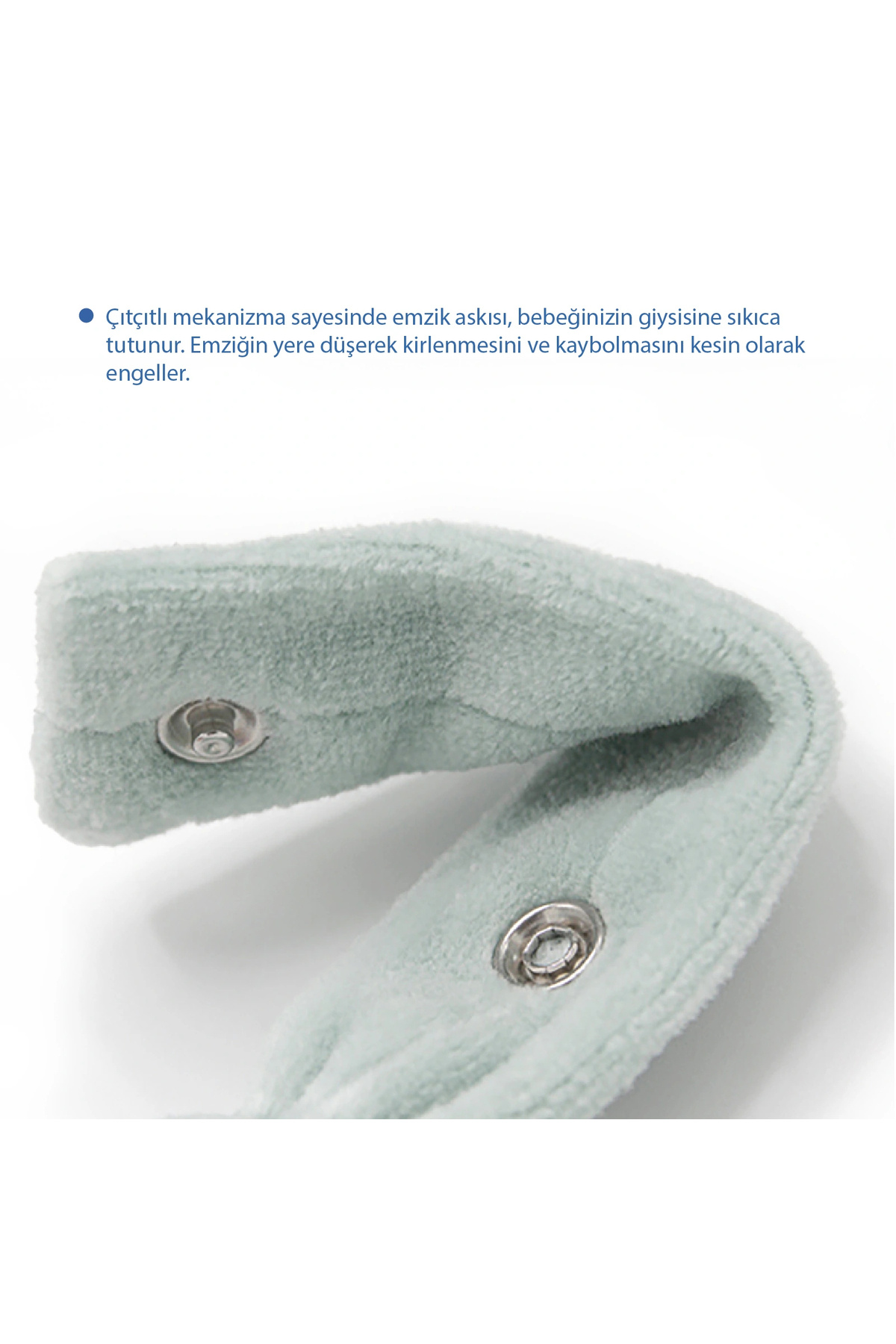 Babyjem Emzik Askısı Damla Desen Yeşil fotoğrafı 4 (önizleme)