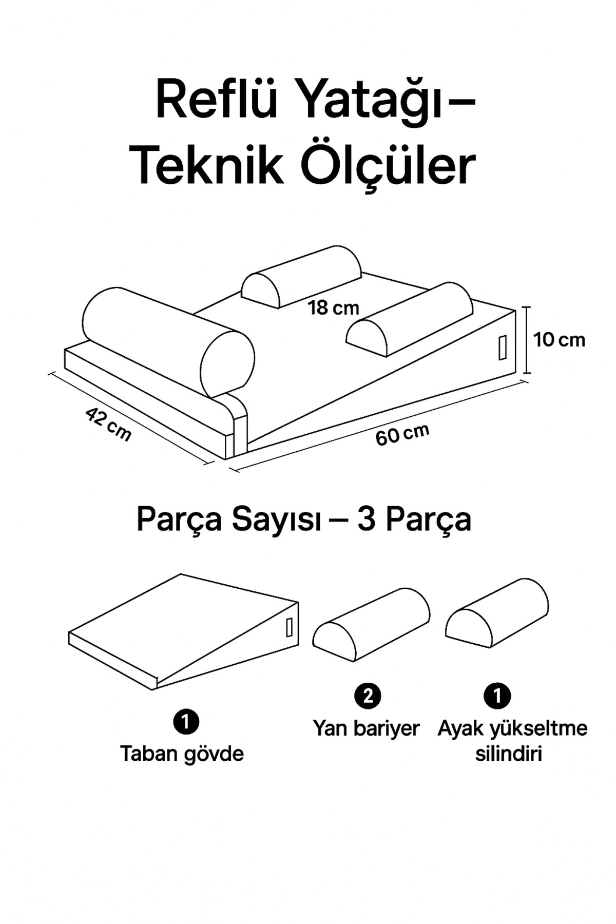 SABY 15° Açılı Modüler Bebek Reflü Yatağı – Aloevera Kumaş – 4’ü 1 Arada – Yıkanabilir Kılıf fotoğrafı 4 (önizleme)