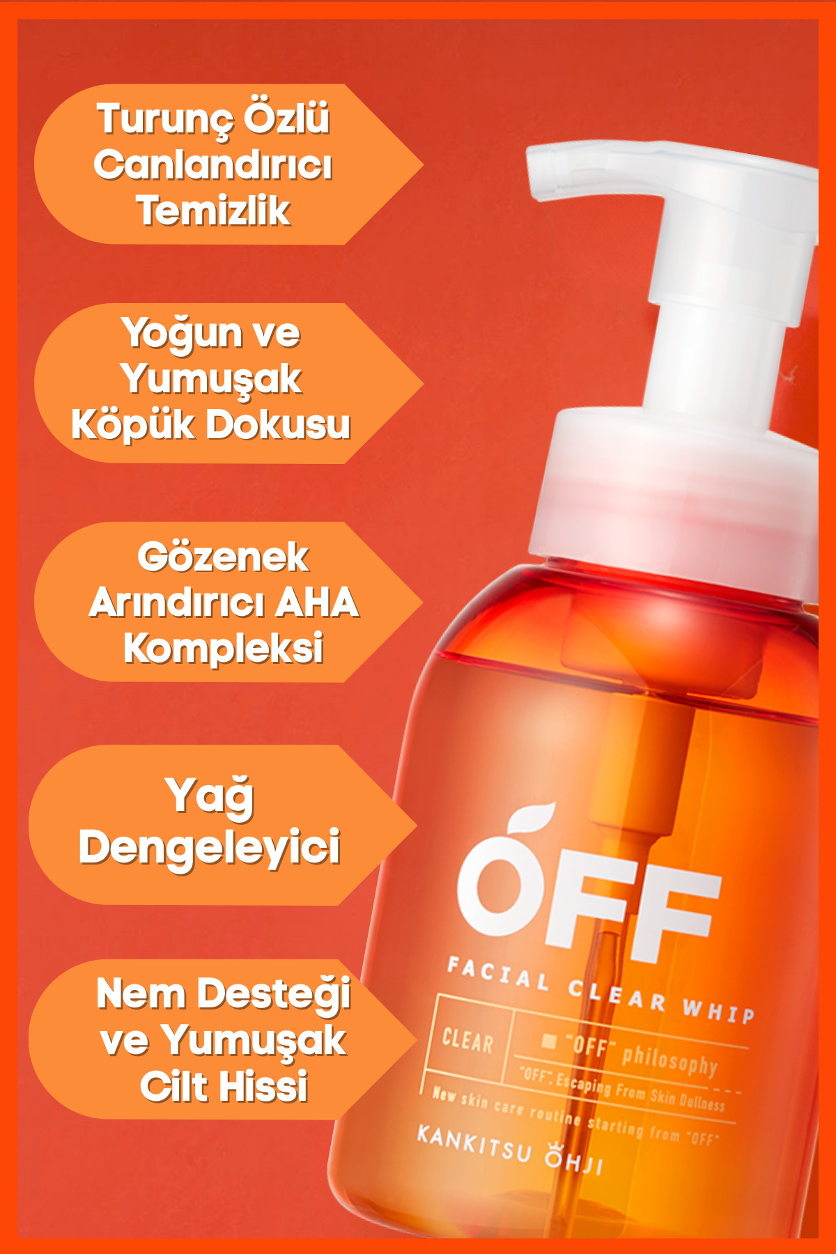 Kankitsu Ohji OFF Turunç Özlü Gözenek Arındırıcı&Yağ Dengeliyici Yüz Temizleme Köpüğü — CR210173 — تصویر 3 از 5