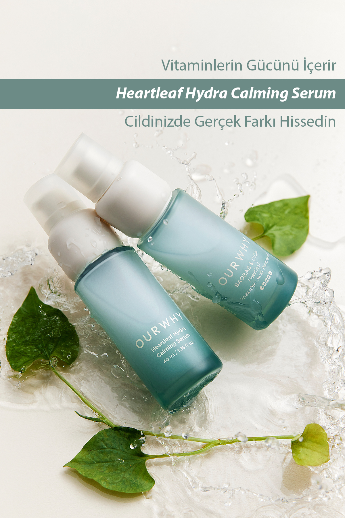 Heartleaf Hydra Hyaluronik Asit ve Panthenol İçeren Yatıştırıcı Nemlendirici Serum 40 ml — hydra40 — تصویر 4 از 5