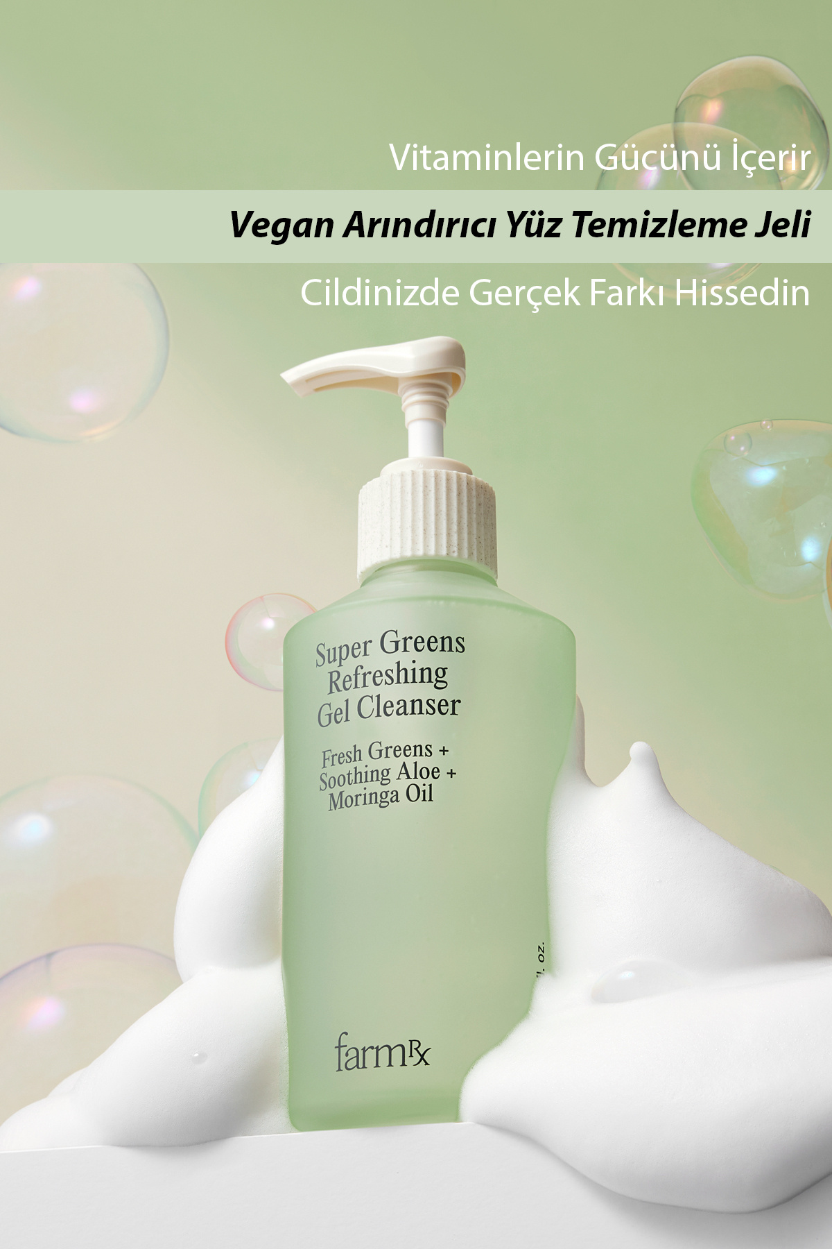 Super Green Vegan Arındırıcı ve Temizleyici Yüz Yıkama Jeli 240 ml — cleanser240 — تصویر 5 از 6