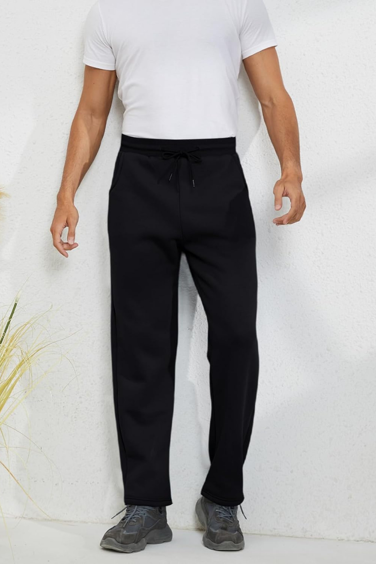 Ghassy Co  Erkek Ultra Termal Kışlık Sherpa Astarlı Aktif Koşu Normal Paça Jogger Eşofman Altı - Görsel 3