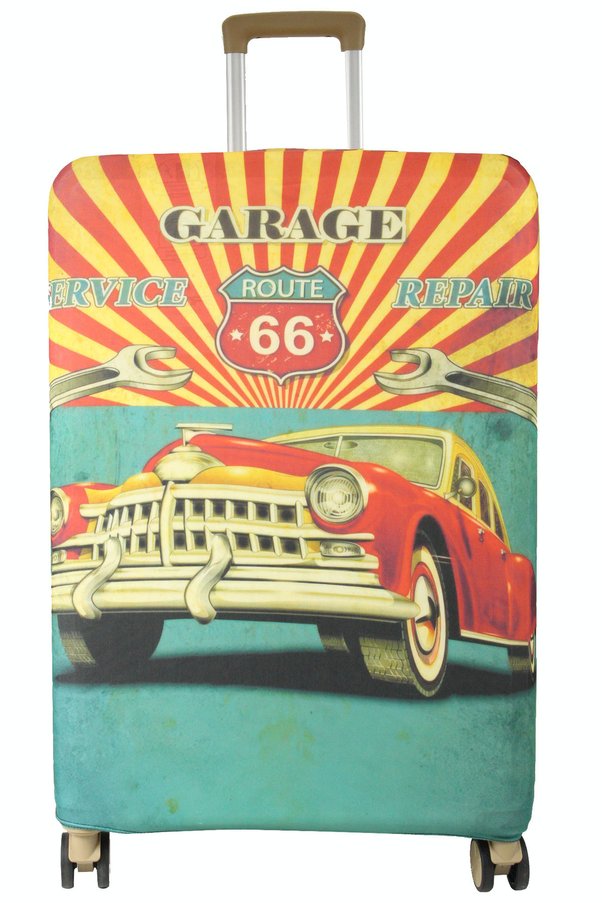 (My#155 Route 66) VALİZLER İÇİN KILIF SETİ (KABİN ORTA VE BÜYÜK)