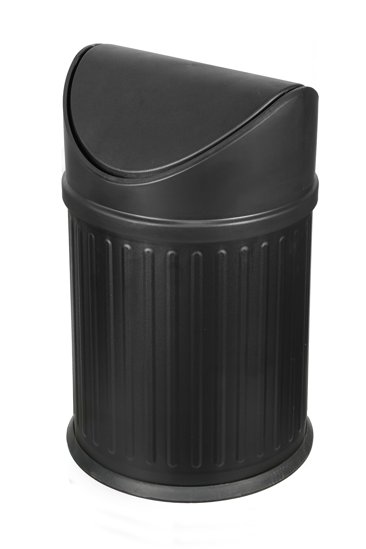 Vintage Rocking Trash Can Striped Black 3 Lt
