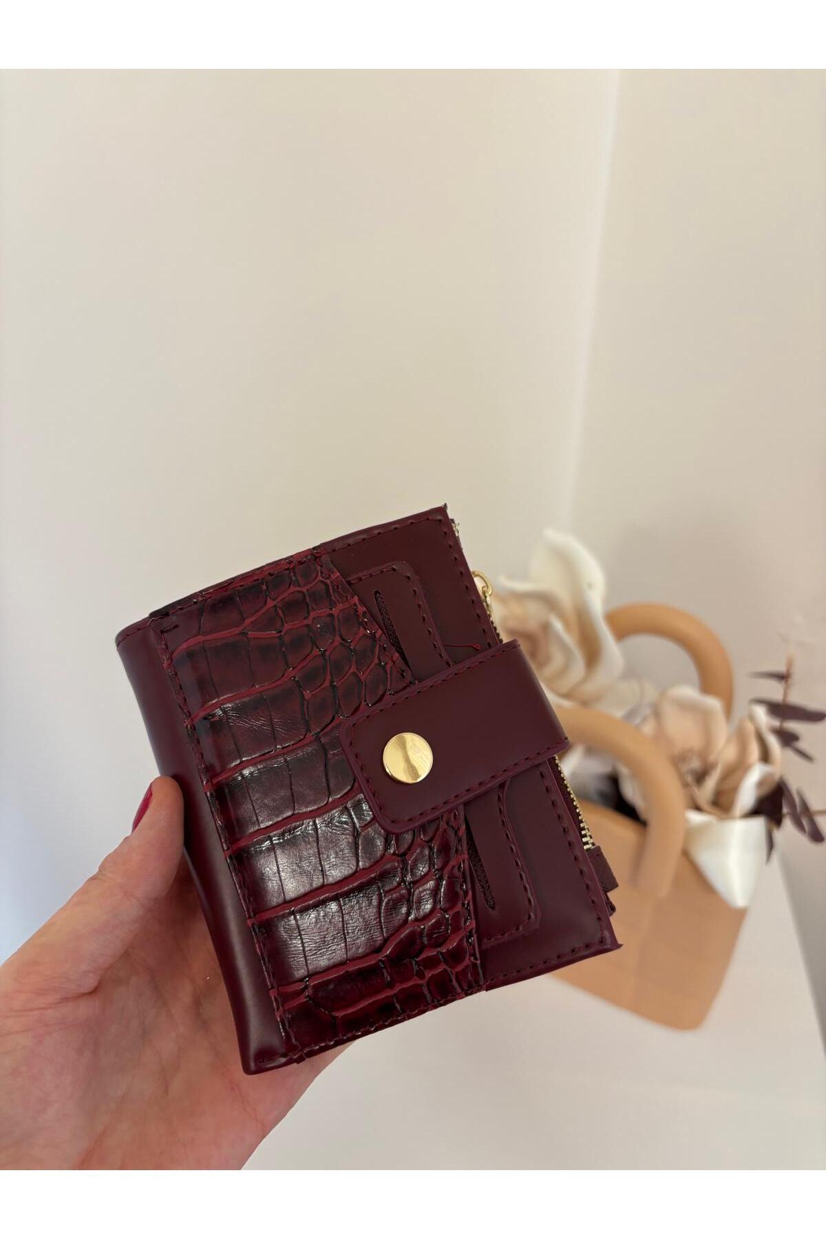 Laletto Kadın Ayrılabilir Kartlık Detaylı Suni Deri Cüzdan