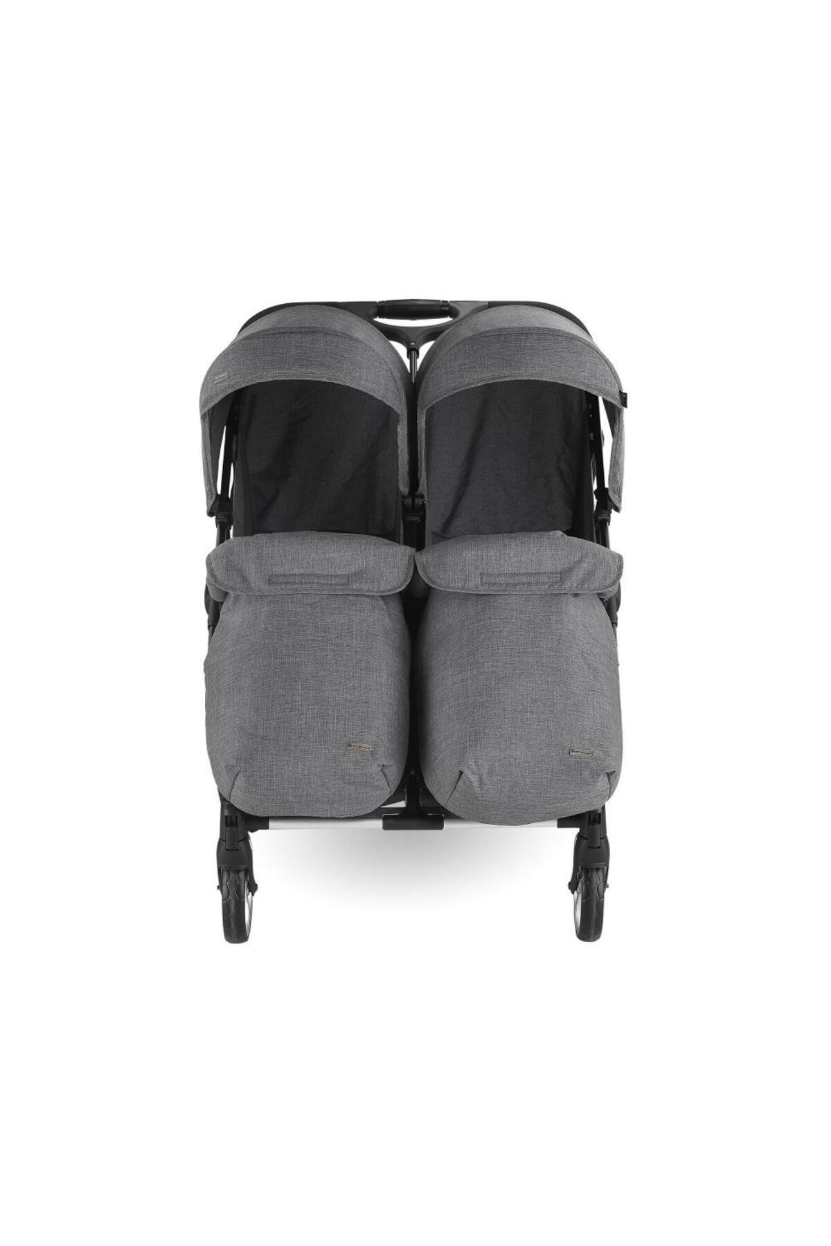 Babyhope BH-3077 CITY TWIN İKİZ PUSET BEBEK ARABASI fotoğrafı 3 (önizleme)