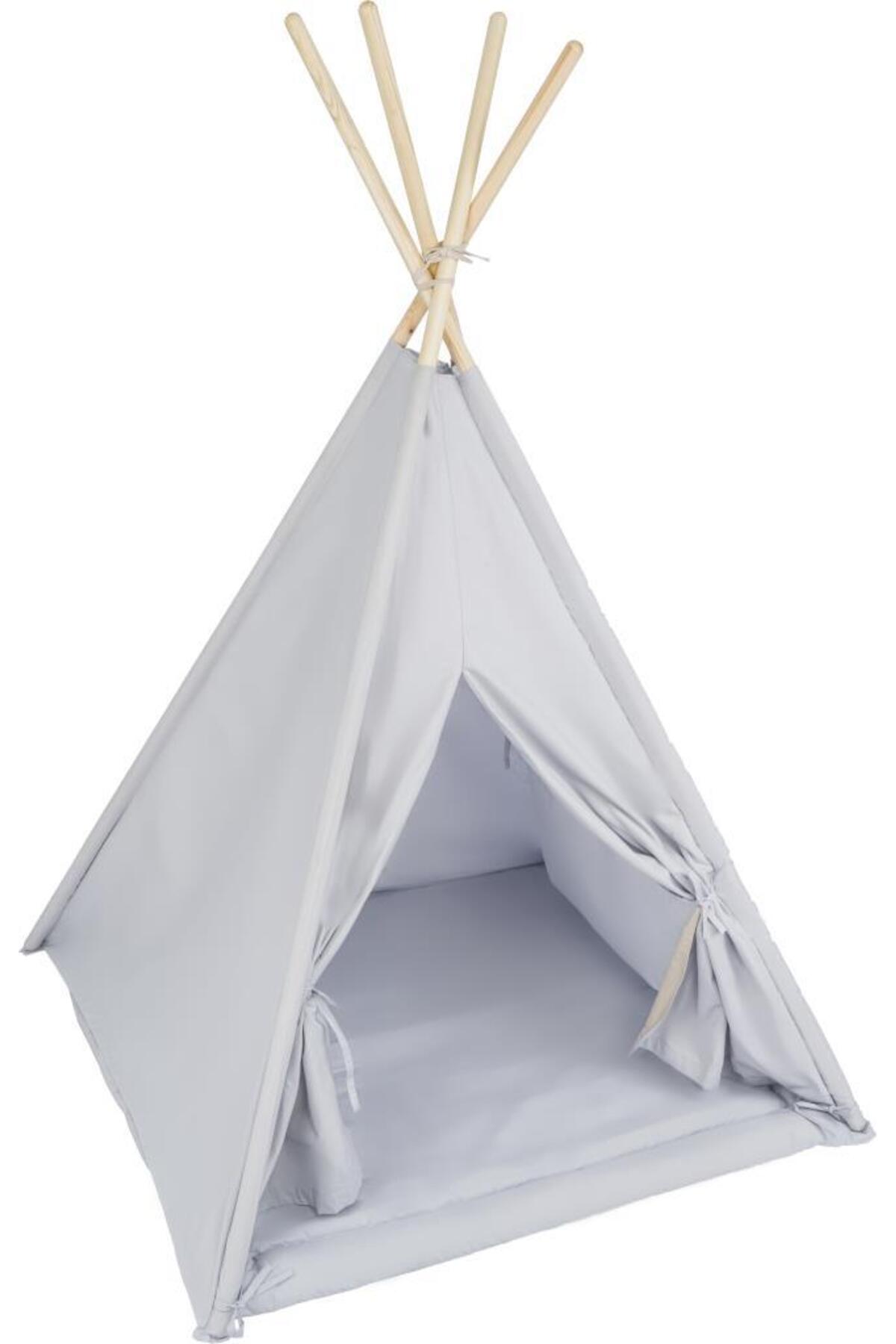 Tommybaby Çocuk Kızılderili Oyun Çadırı Ahşap Direkli Geniş Oyun Çadırı ve Minderli Ev & Bahçe Oyun fotoğrafı 3 (önizleme)