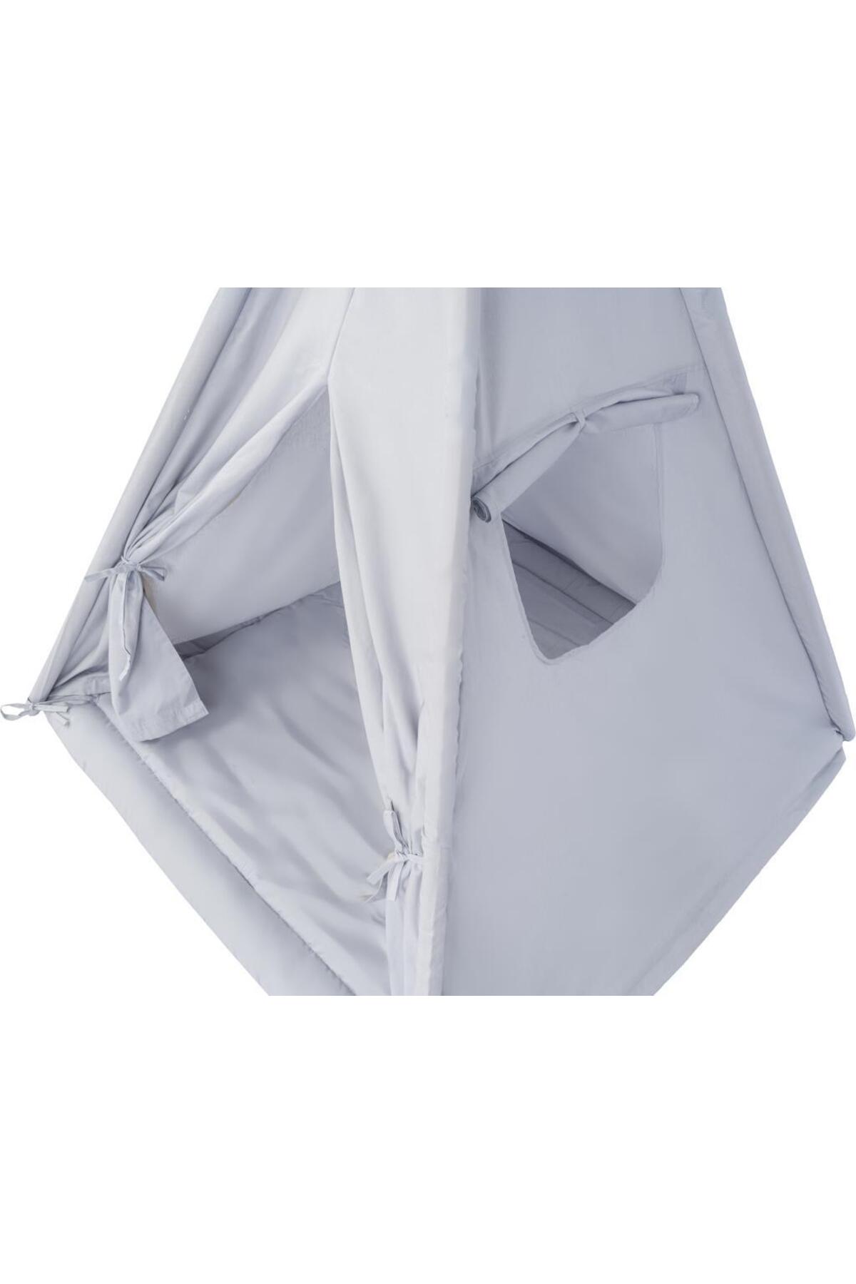 Tommybaby Çocuk Kızılderili Oyun Çadırı Ahşap Direkli Geniş Oyun Çadırı ve Minderli Ev & Bahçe Oyun fotoğrafı 5 (önizleme)