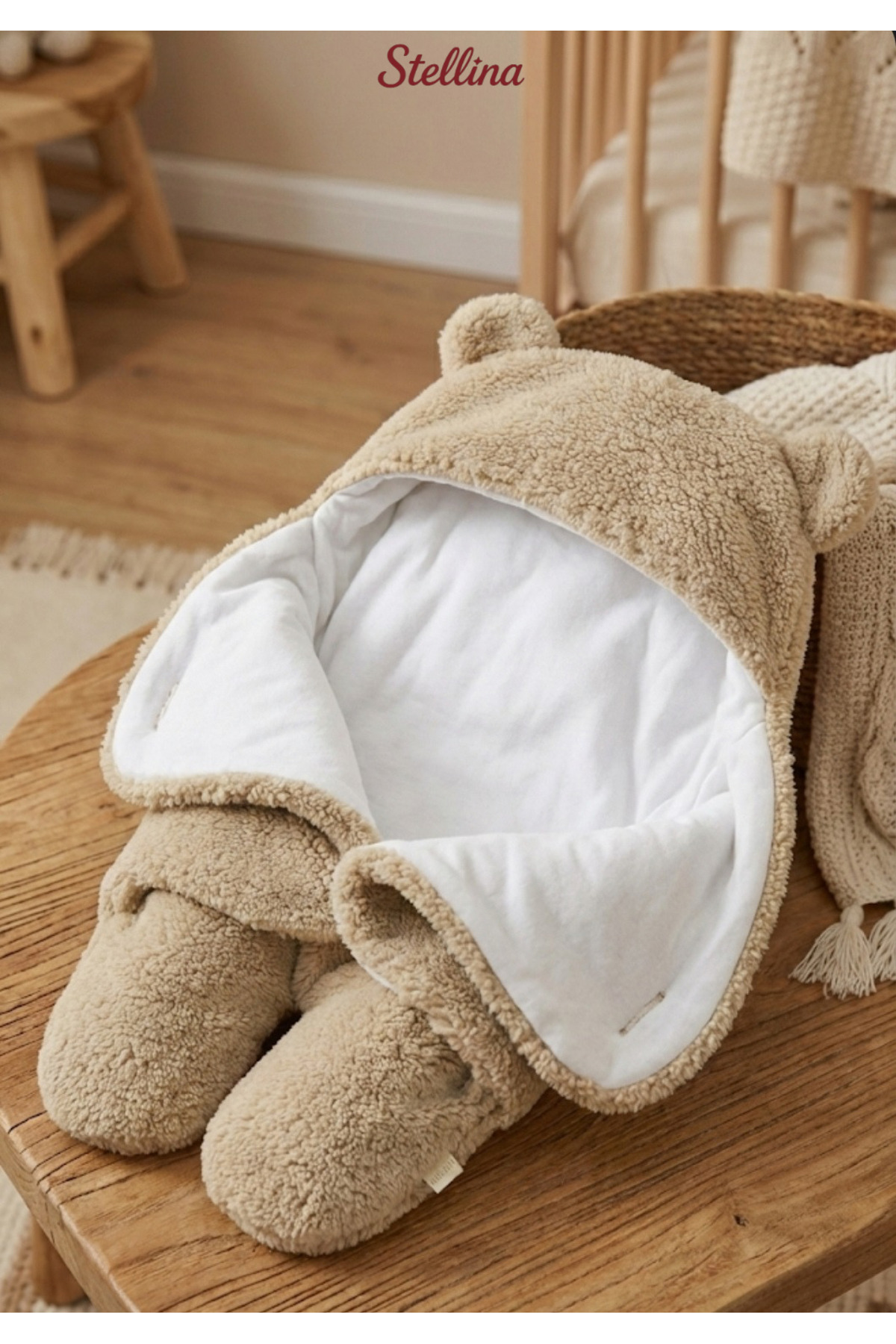 Mai Perla 0- 12 Ay Içi Elyaflı Kulaklı Welsoft- Peluş Bebek Battaniyesi- Welsoft Bebek Uyku Tulumu fotoğrafı 4 (önizleme)