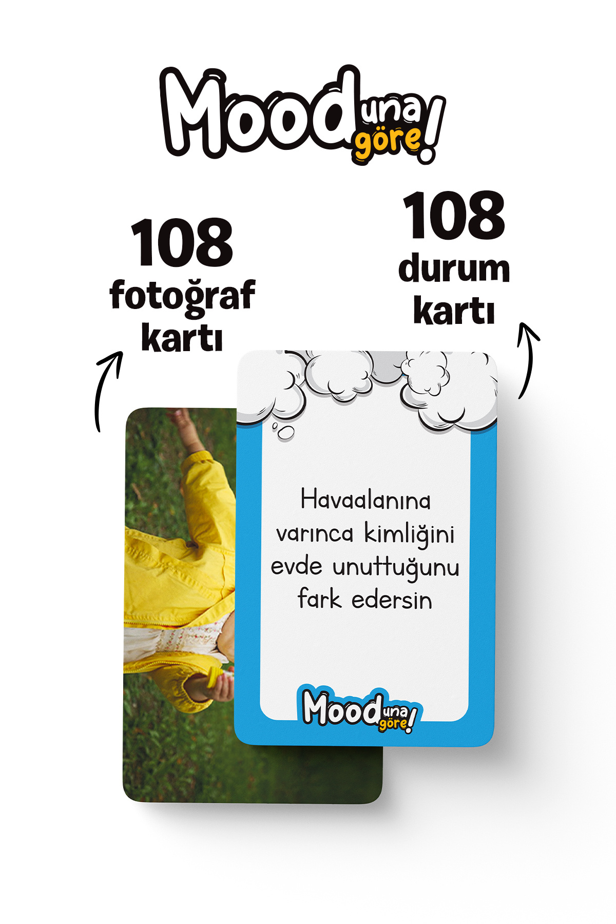 Zigzag Mooduna Göre - Komik Mood Oyunu | Arkadaş & Aile İçin Kutu Oyunu | Kart Oyunu | 216 Kart fotoğrafı 2 (önizleme)