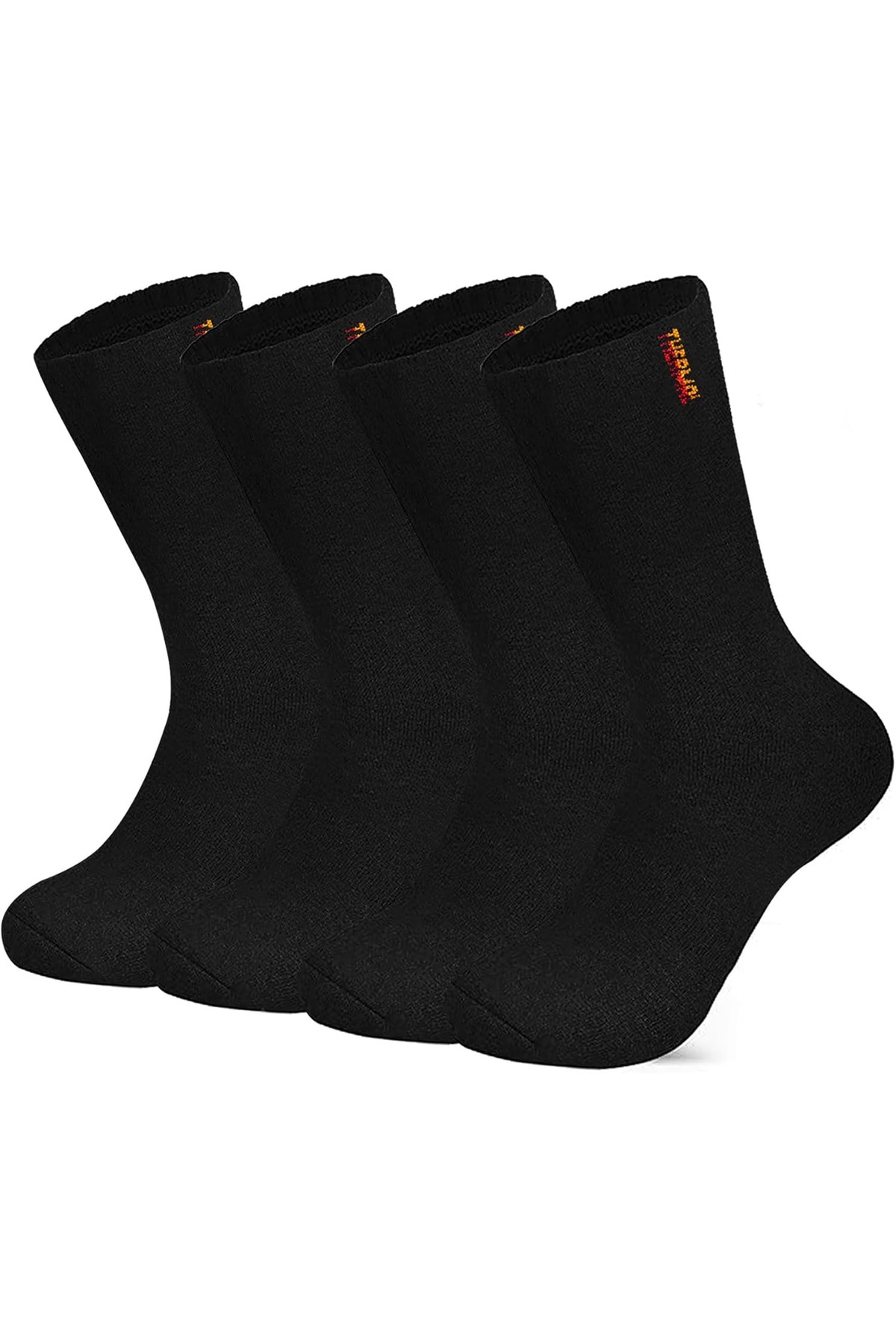 peru moda Termal Kışlık Kalın Havlu Çorap 4 Lü Set Siyah Unisex görsel 3