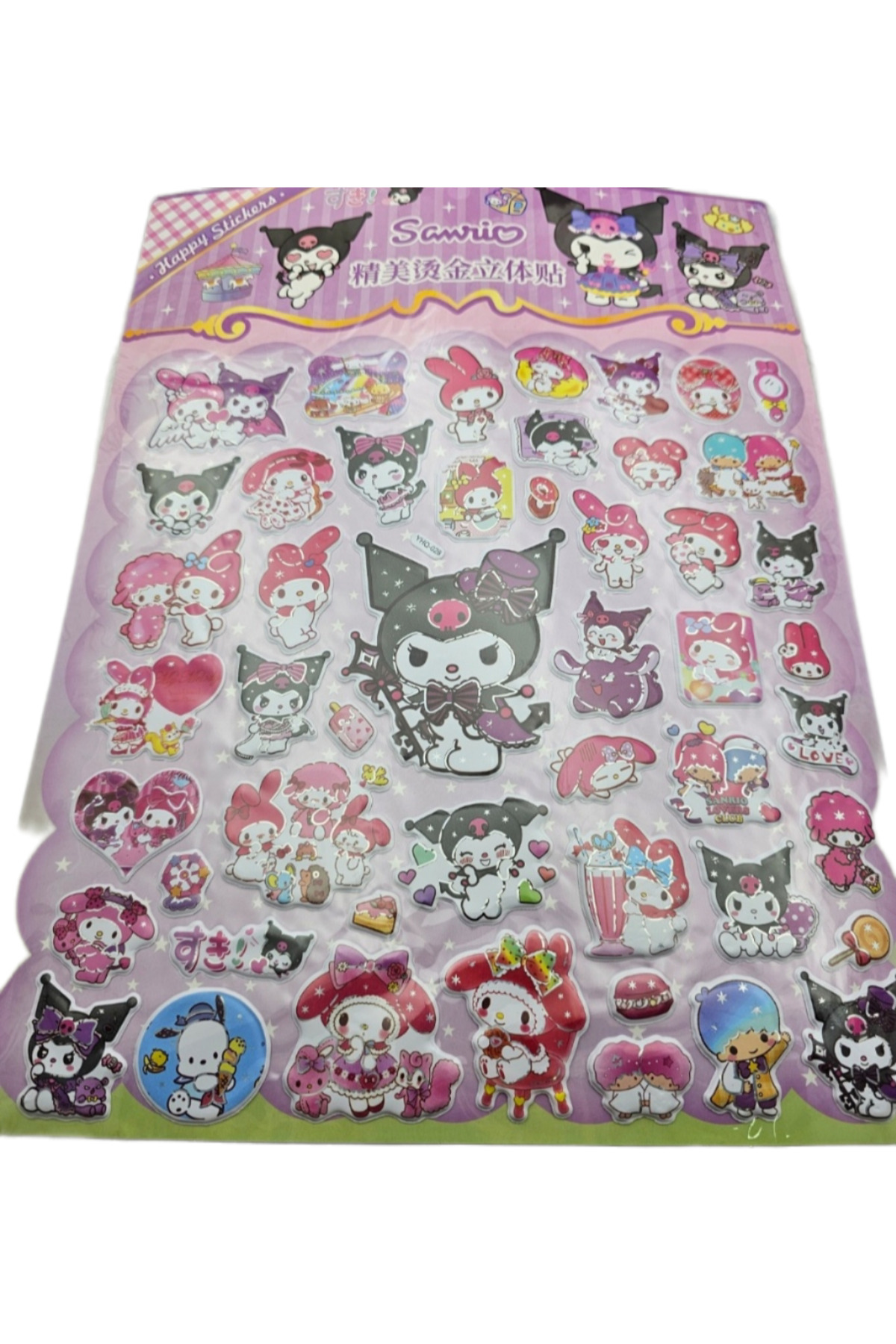 Meyra Accessories sanrio 1adet kawaii büyük boy kabartmalı sticker 55 adet sticker ve boyama kağıdı lüx sevimli fotoğrafı 4 (önizleme)